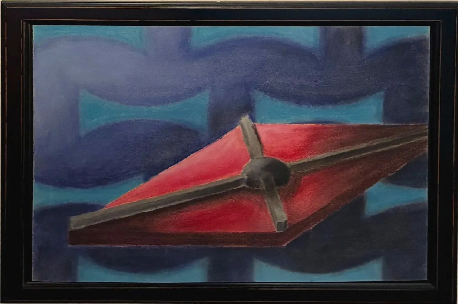 I dreamed this shape...and some version of the background, in pastel...also at Oberlin...