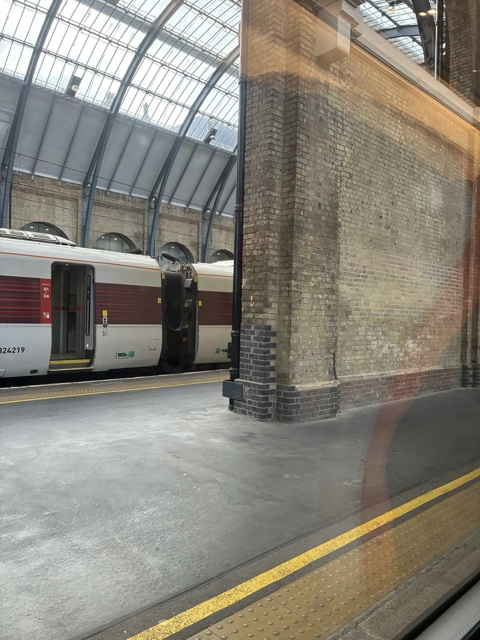 A wall at Kings Cross Station...not platform 9¾, but familiar enough
