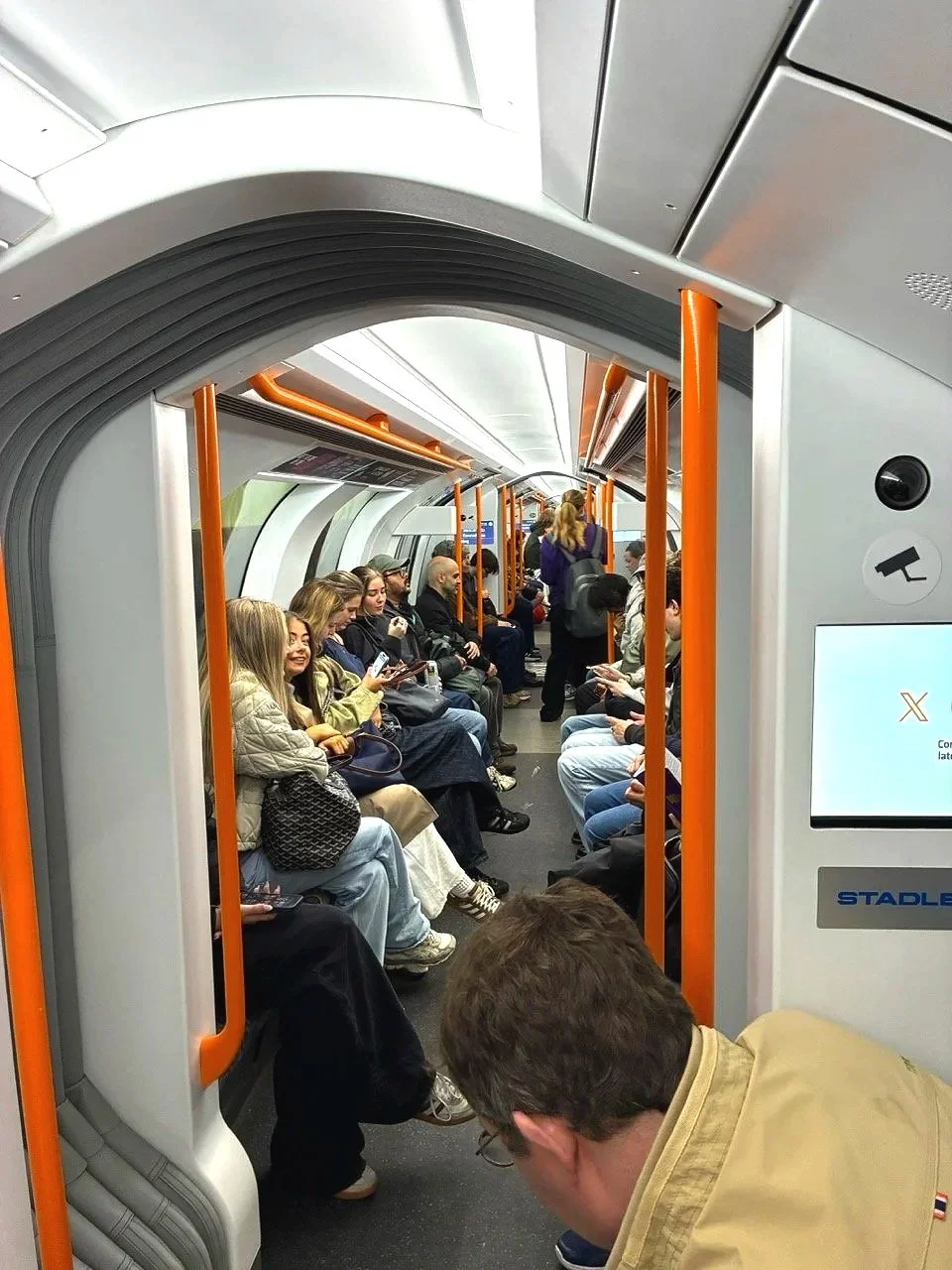 ...the Glasgow subway, I think just 2 circle lines, one in each direction. But they are SO tight, just standing my head almost touched the ceiling.