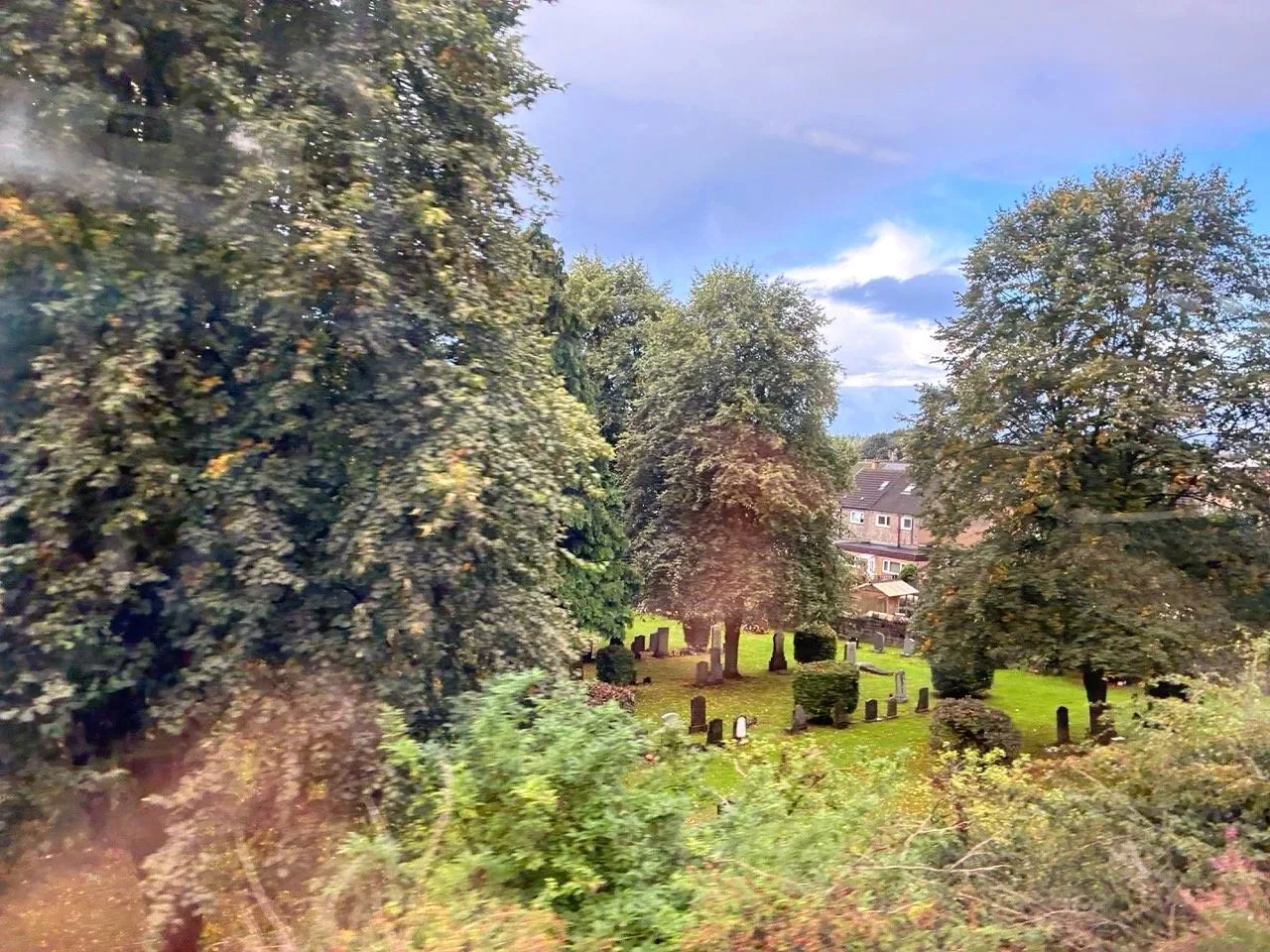 ...from the train window