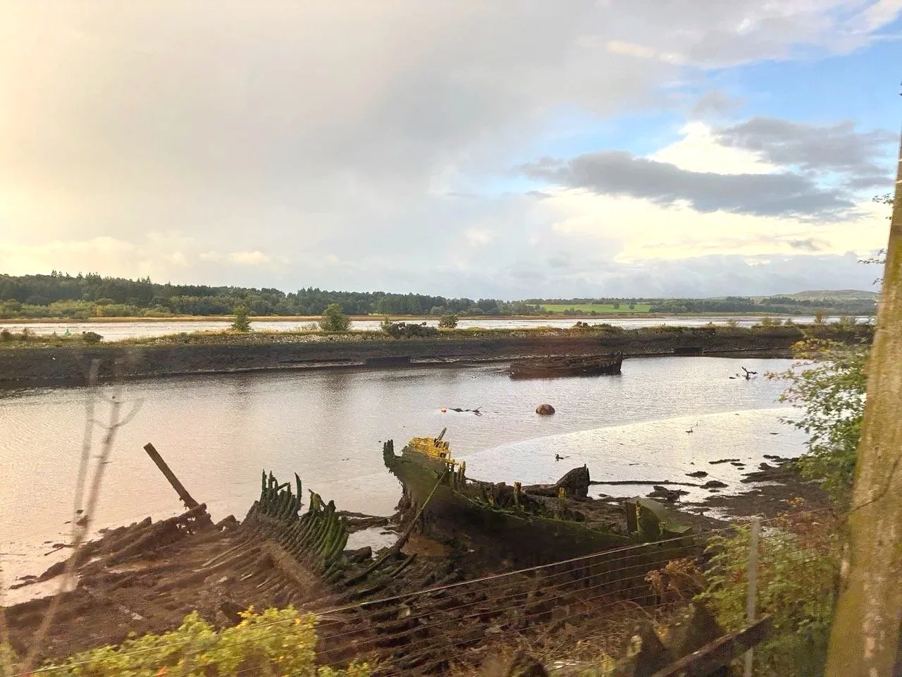 ...from the window, a neglected boat