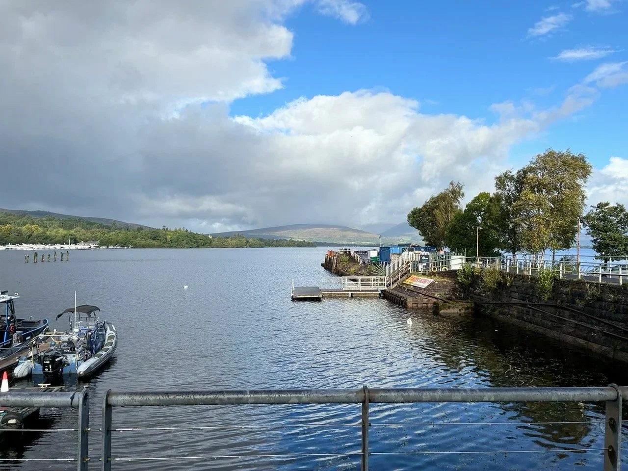...clouds - and the loch. Just a portion of it is visible, it's quite large