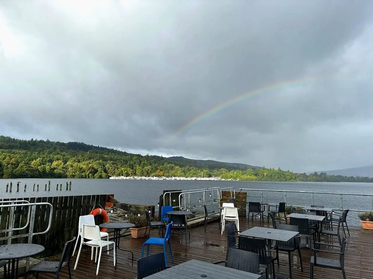 ...a wee coffee stand in a shipping container, then a rainbow - good sign