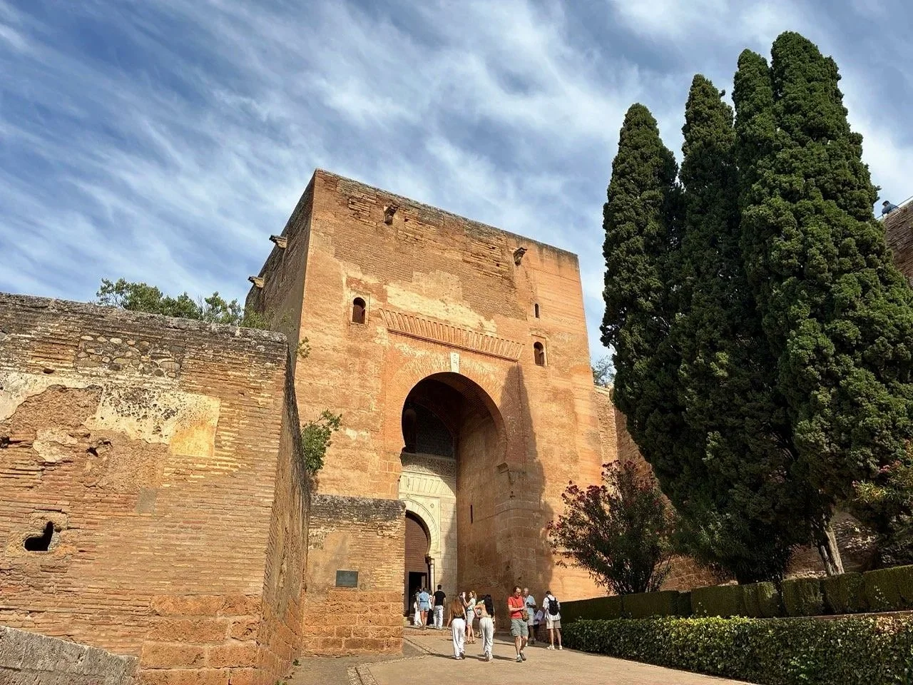 ...entry to through the walled enclosure