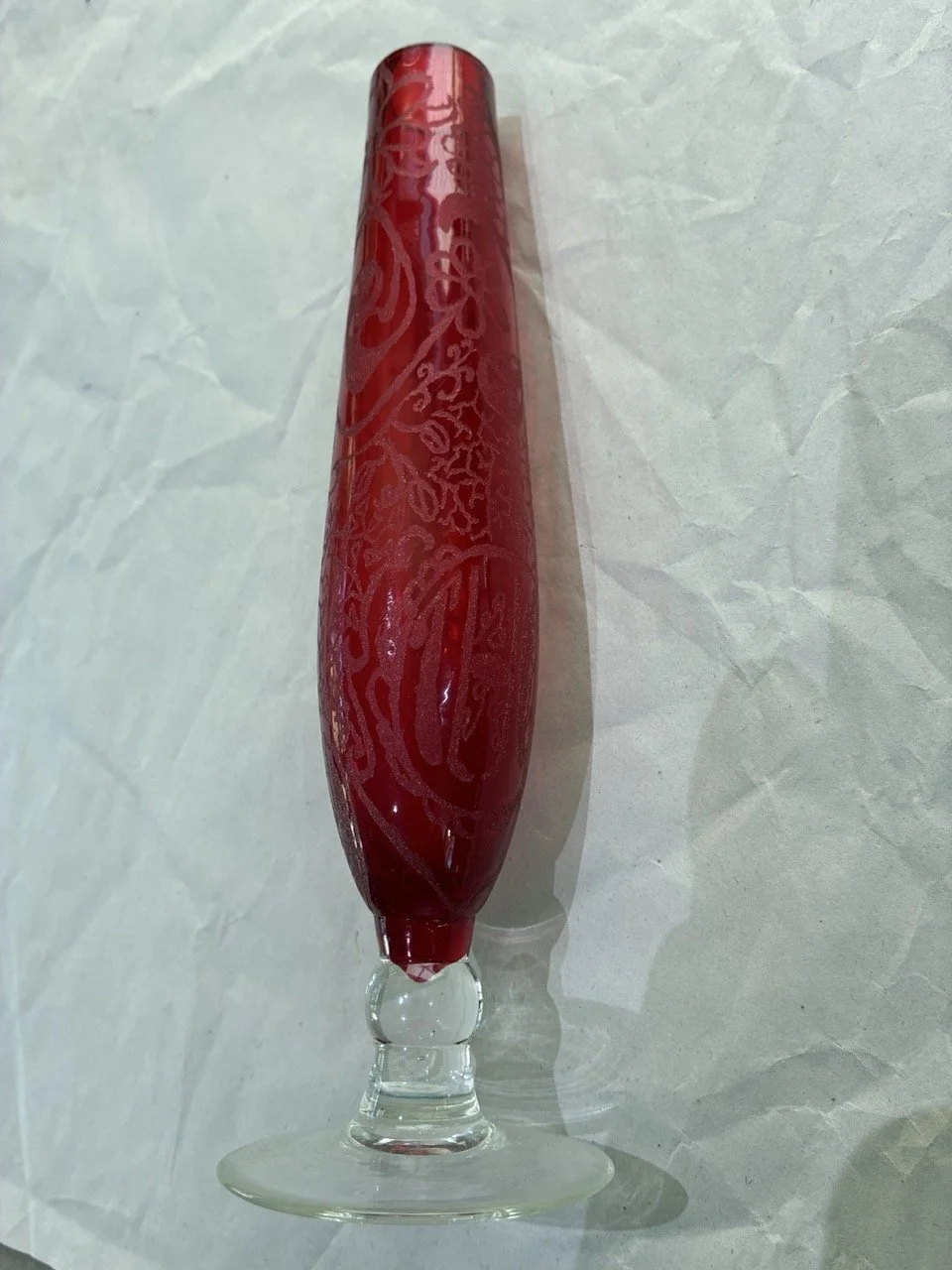◉ My dad had a Sears-brand dremel tool (I still have and use it!) and I started...just grinding into things. A shop in the newly-opened Kings Plaza Mall sold cheap glass vases and I etched patterns in to them.  One went to wonderful Aunt Elsie! Mind 