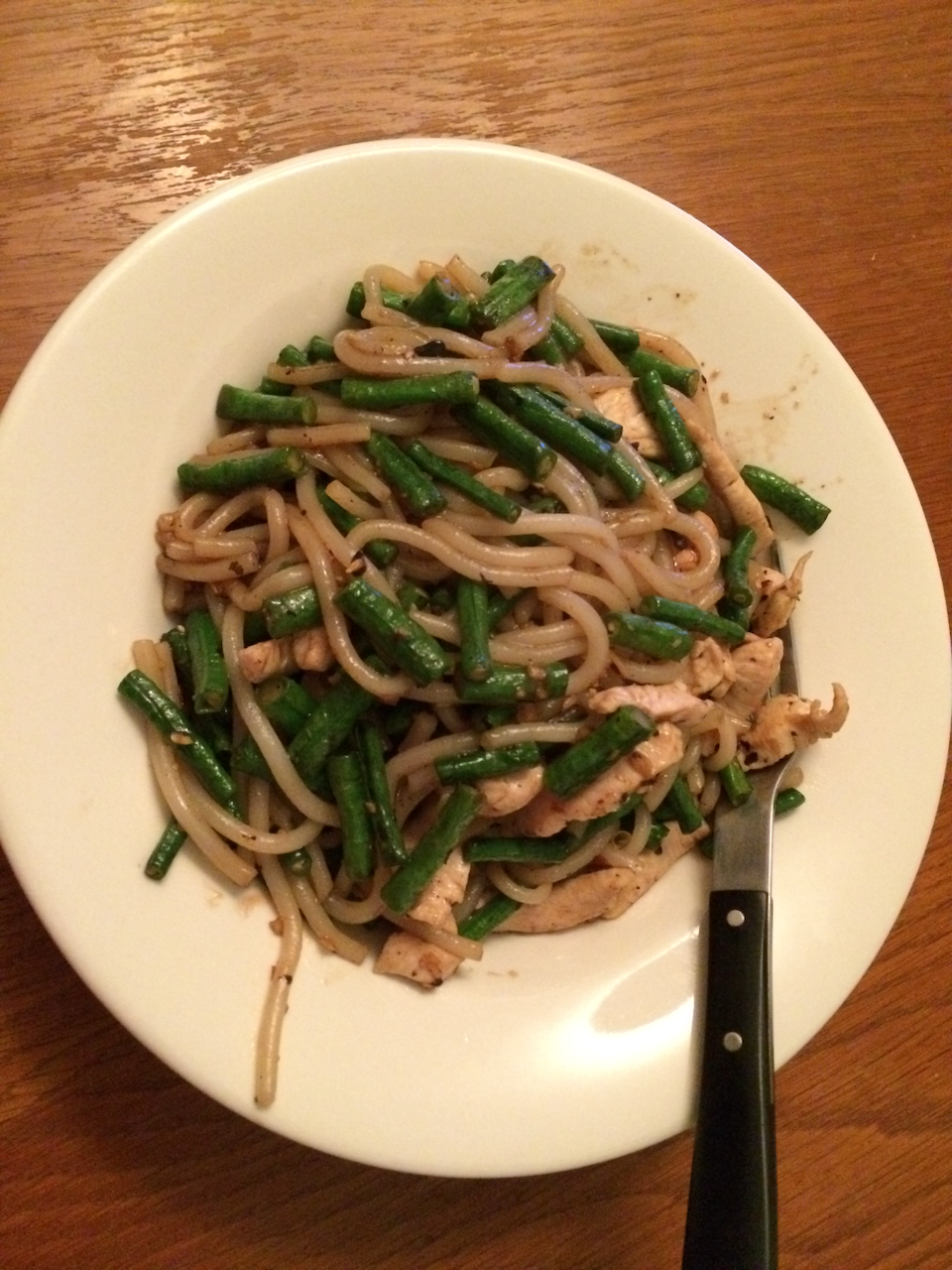 Long bean, pork, noodle.