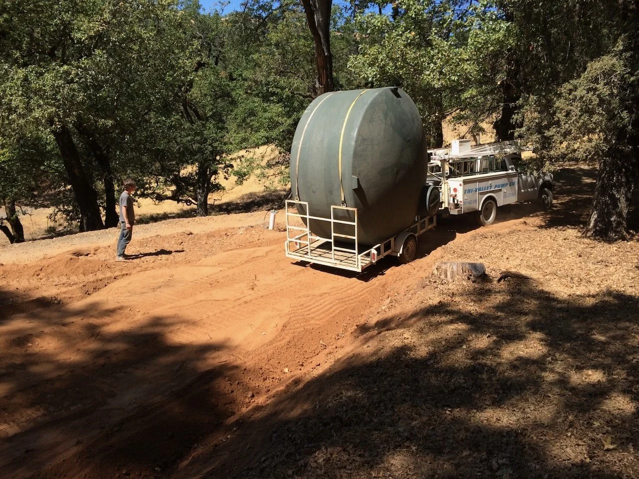 New well, water tanks...