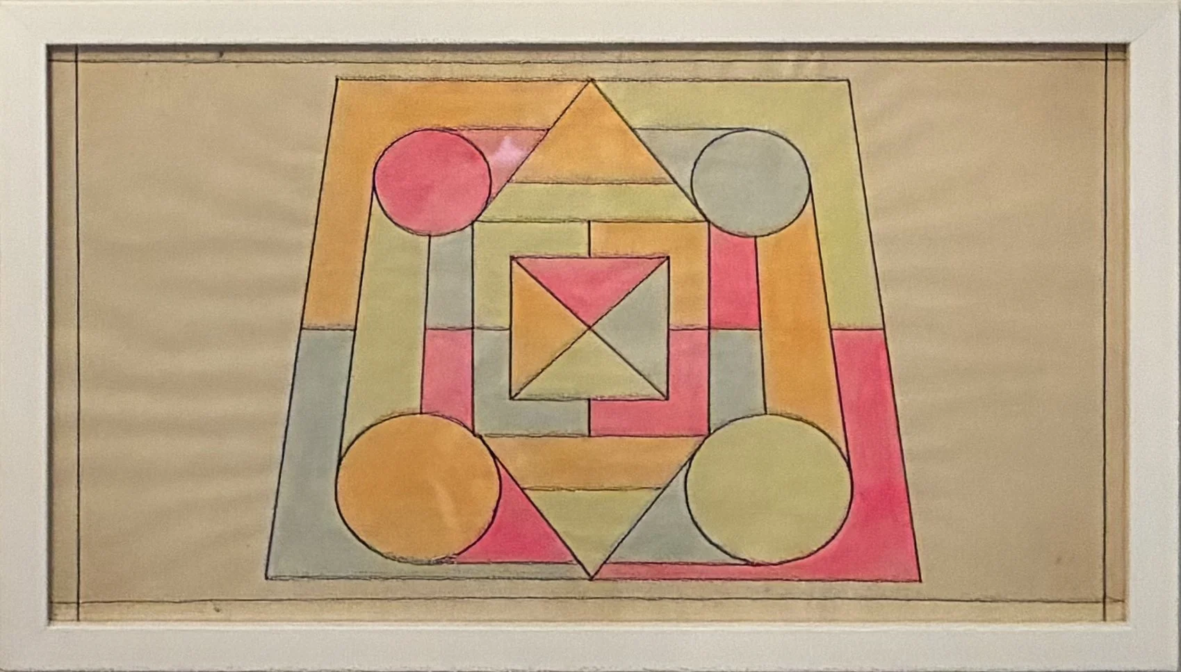 Done during the senior HS year after doing the summer class with Pratt: photography and silk screening.  Fluorescent paints were involved in the silk screening, and as I recall, they had dried up.  I ground and sieved the material to pigments, then u