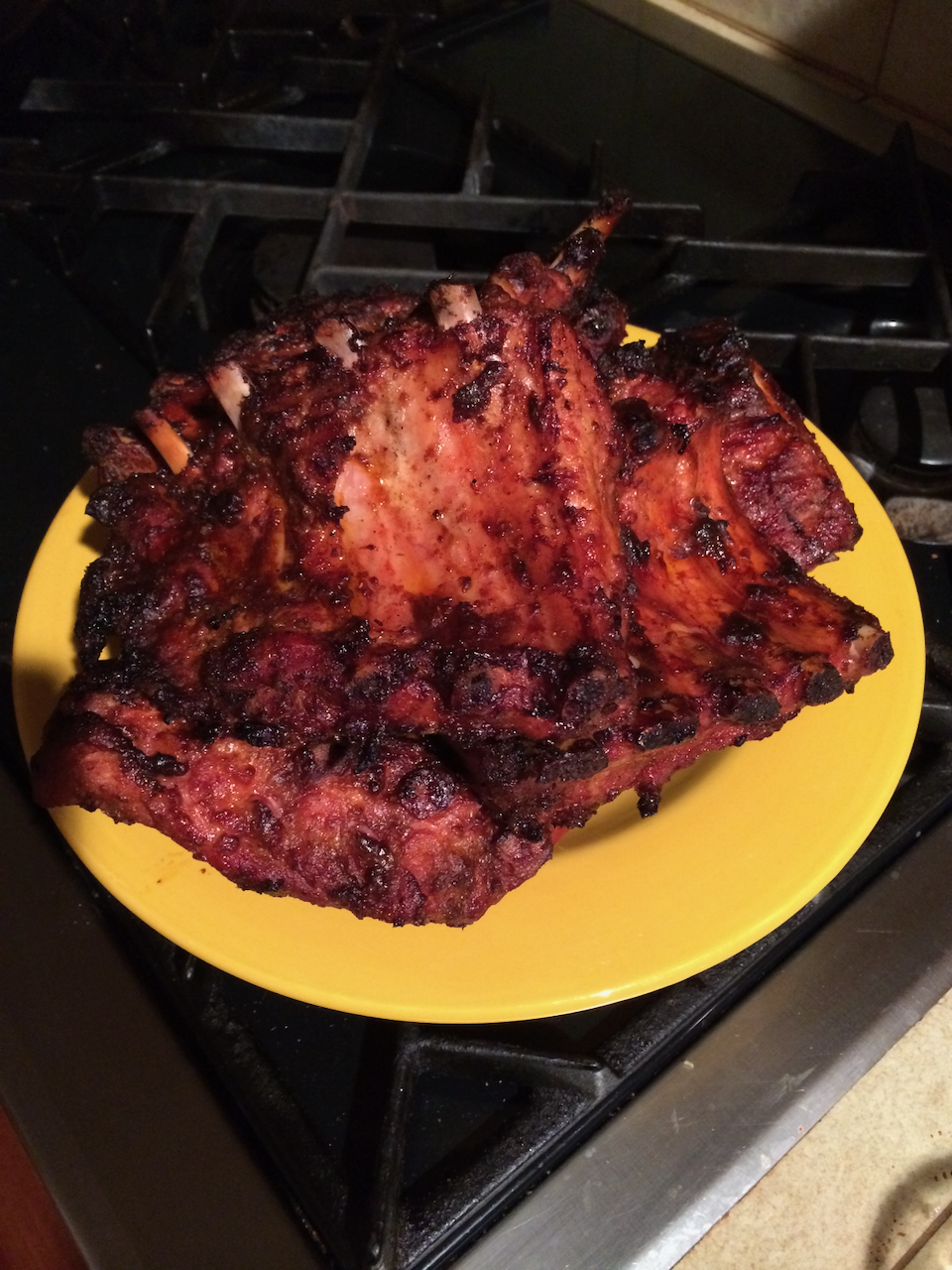 Smoky ribs.