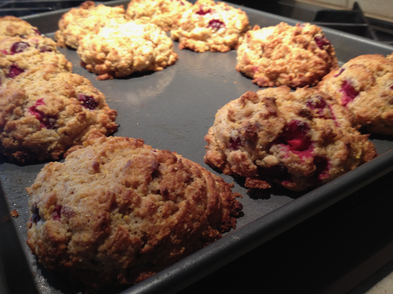 Corn cranberry scones.