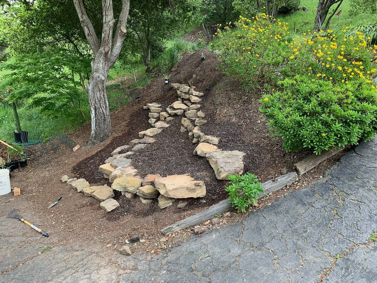 A landscaper delivered a large first batch of stone.  I shuttled at least twice as much as that on several trips in the back of the CX5...