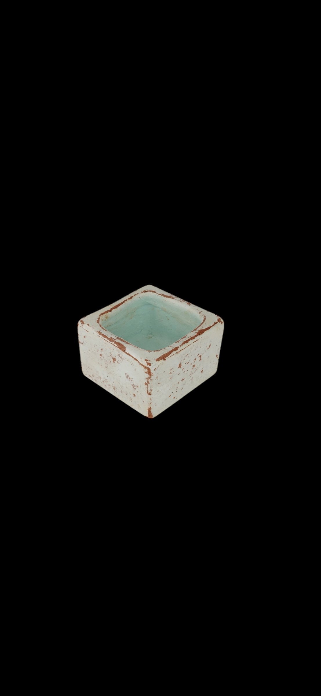 Square Turquoise Clay Vessels