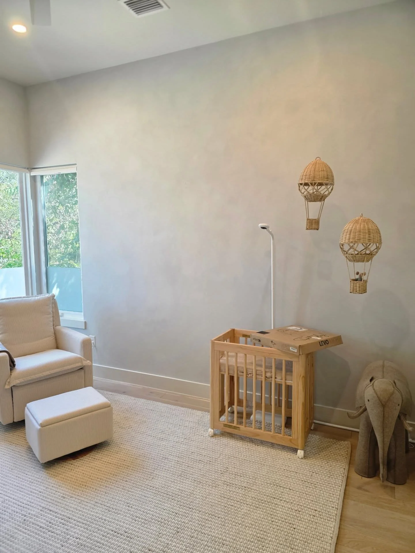 Limewash turning this lovely nursery into a warm room for the newest addition coming home 🏡 ❤️
&mdash;
DM for consultation or visit website to schedule 
&mdash;
#SexywallsATX#wallart #venetianplastering #fauxpainting #faux #custom #walltreatment #in
