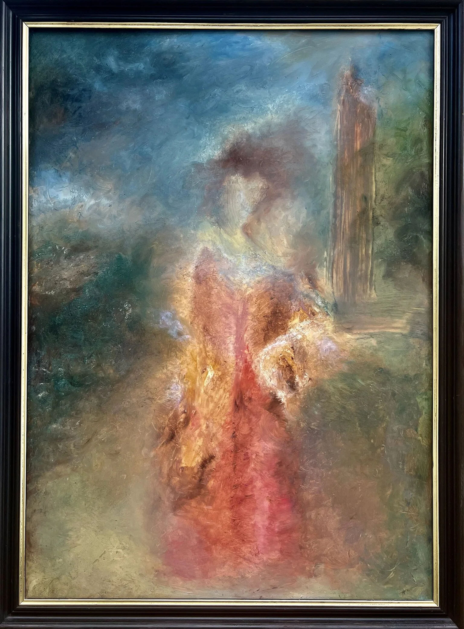 29. The Ghost of Mary Graham, oil on board, framed £1,200
After Gainsborough and….
The Honourable Mrs Graham (Mary) was a Scottish aristocrat married to an English aristocrat, a great beauty and darling of society in Georgian London. Gainsborough pa