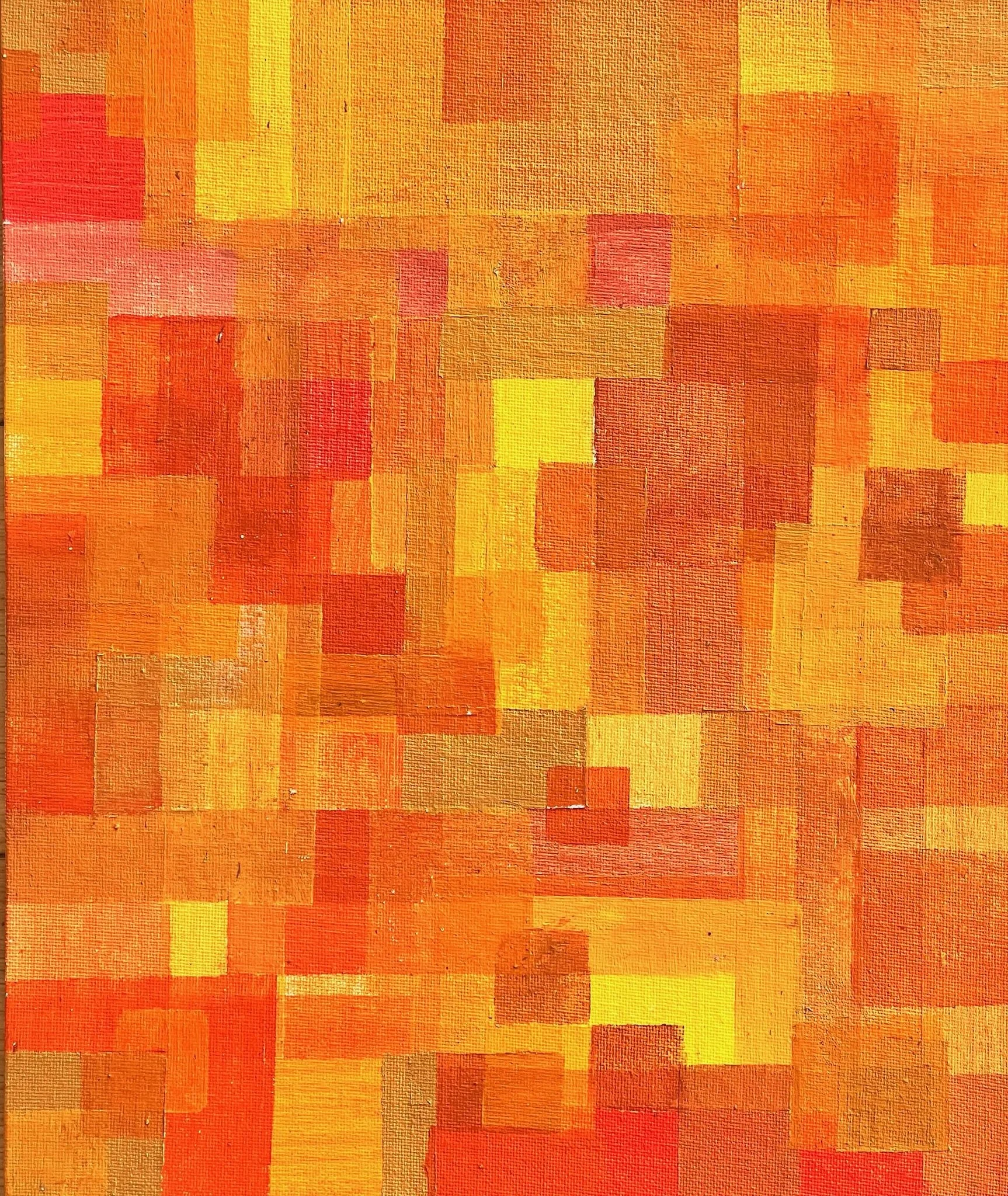 47. Abstract squares, acrylic on canvas board, unframed £150