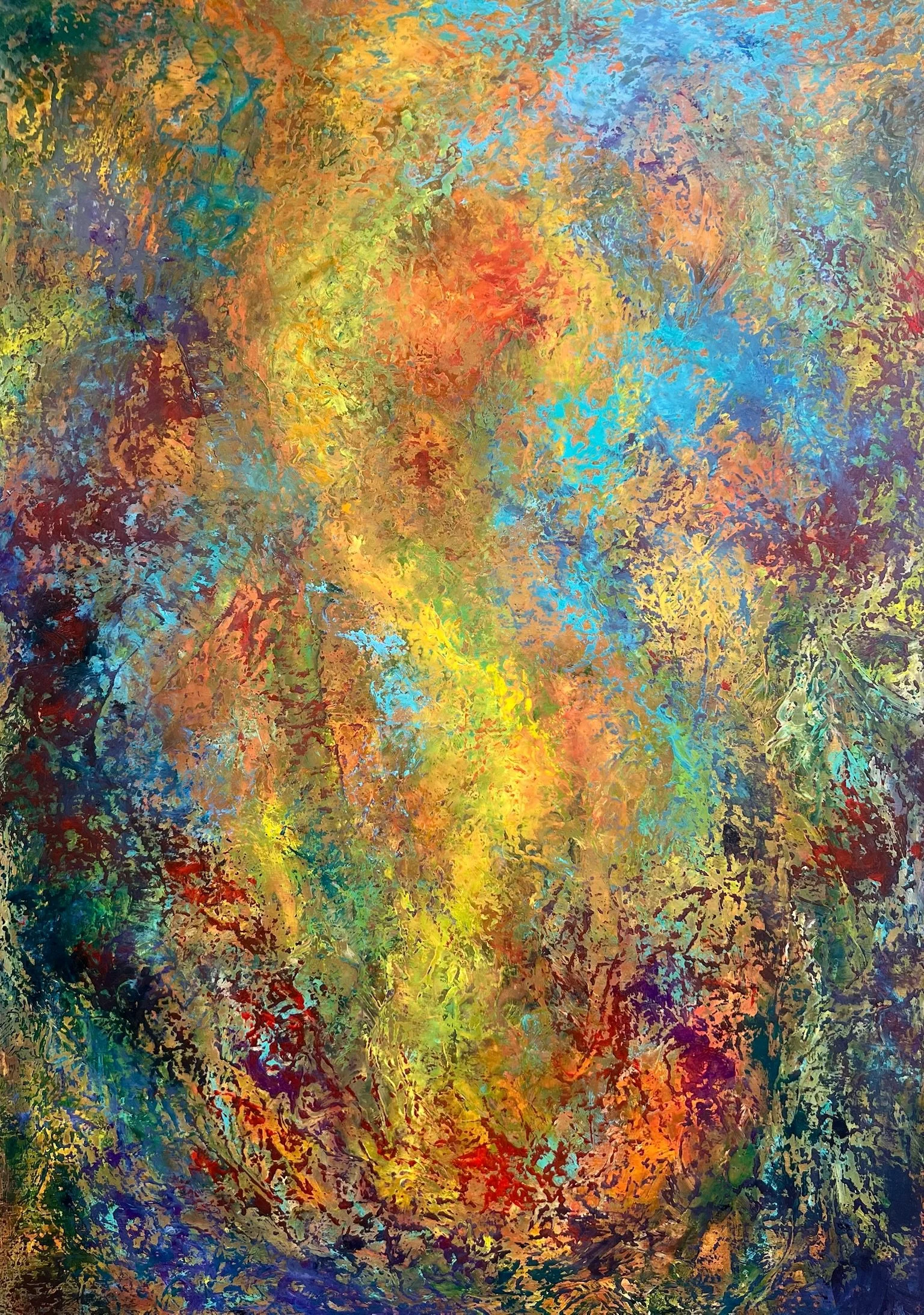 27. Abstract ”Jhin Genie” Oil on cradled wood panel. £750