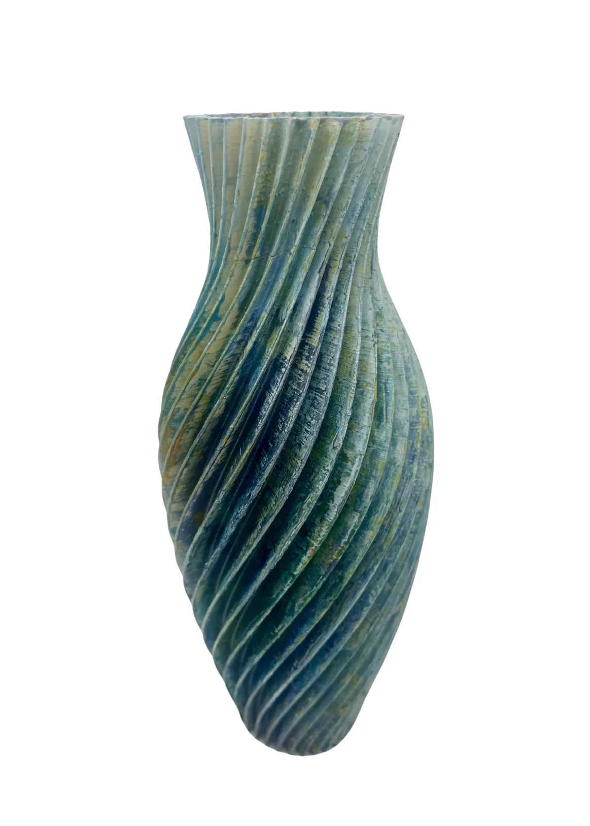 Enamel on 3-D printed resin. Part of the “under blue skies” range