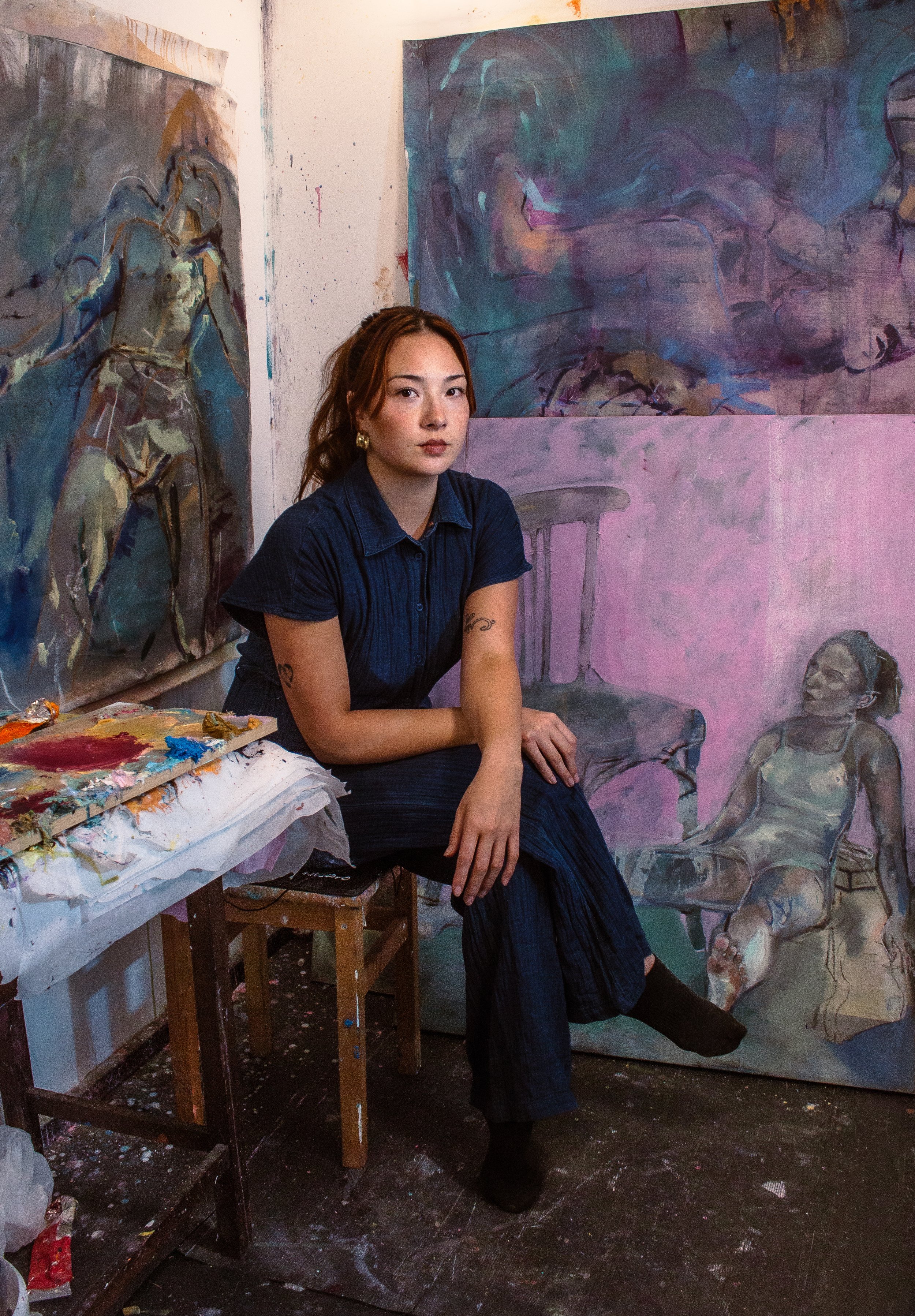 Niah McGiff in Studio.  Toria Eve / The Art Thread ©