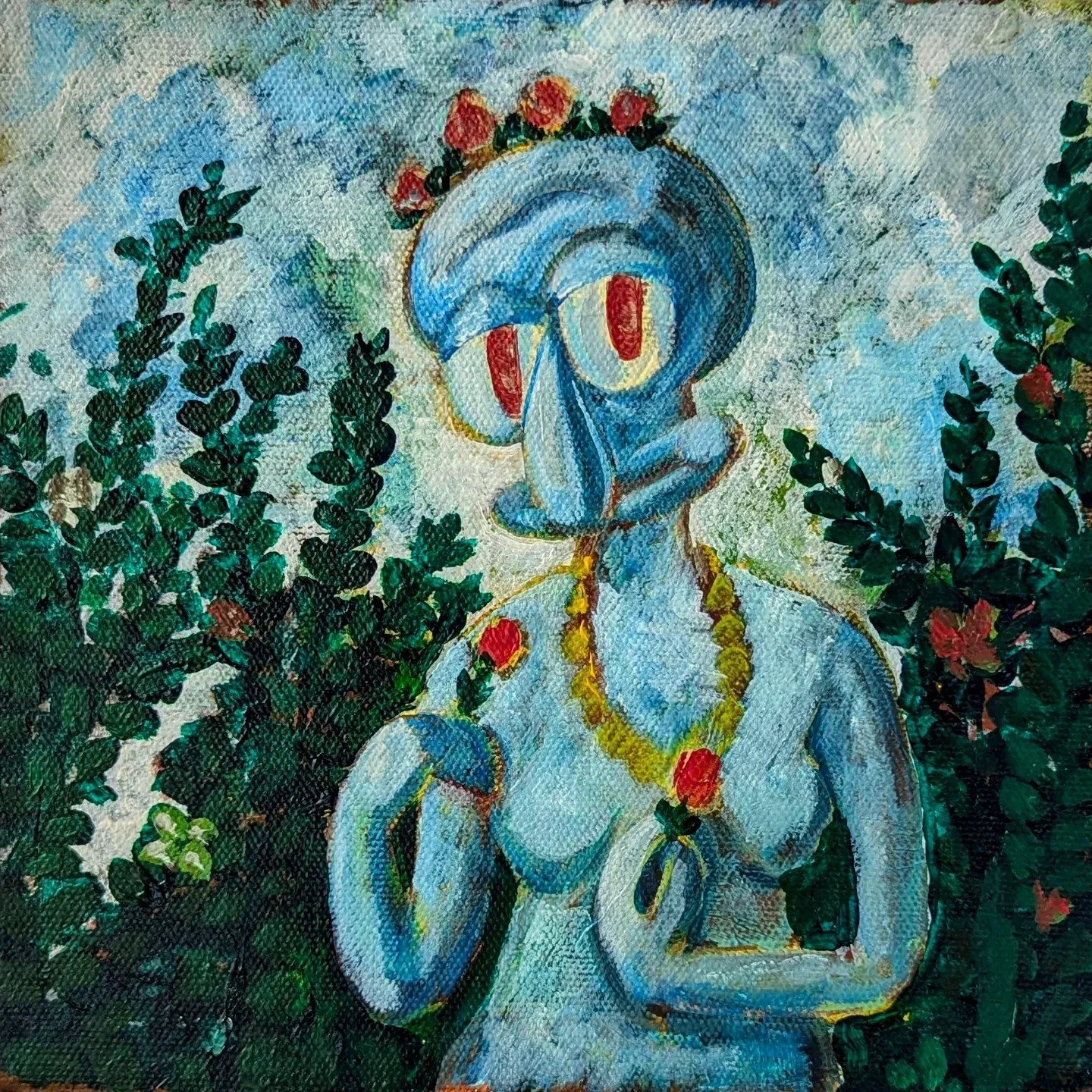 Acrylic on 8x8 canvas