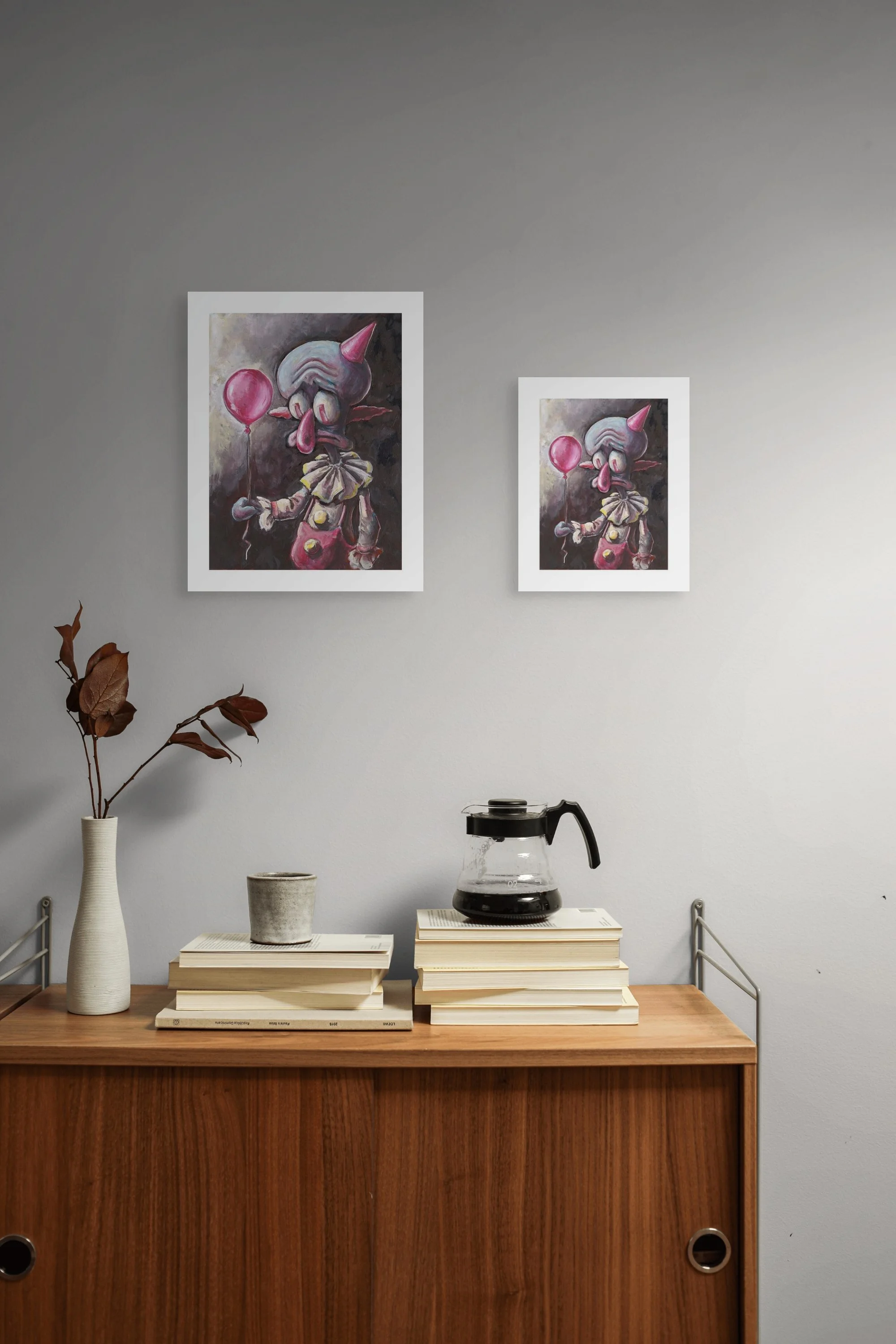 Sad Clown LIMITED EDITION Stretched Canvas Print — Art of Thalia Lemon