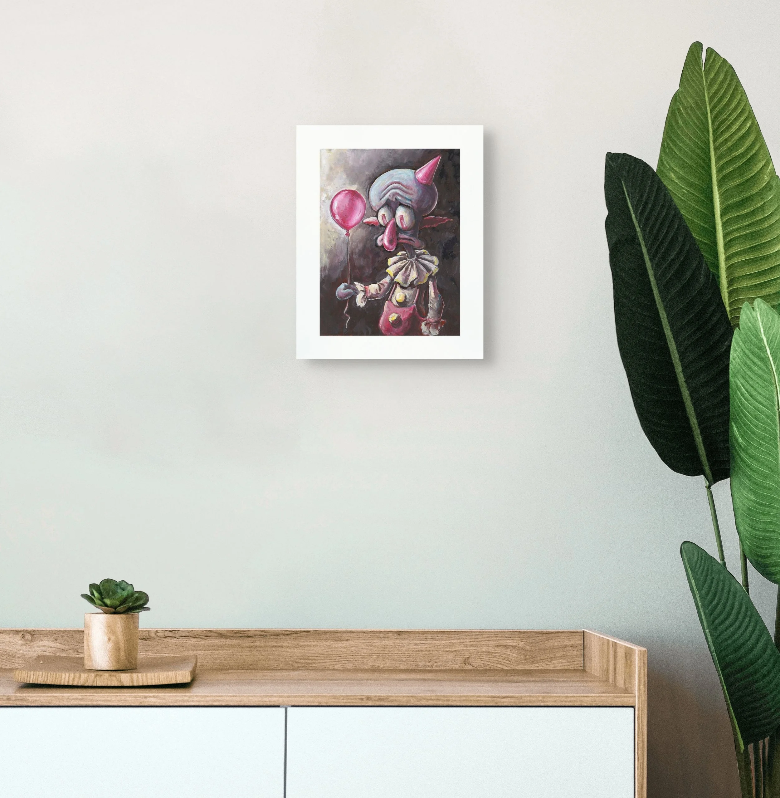Sad Clown LIMITED EDITION Stretched Canvas Print — Art of Thalia Lemon