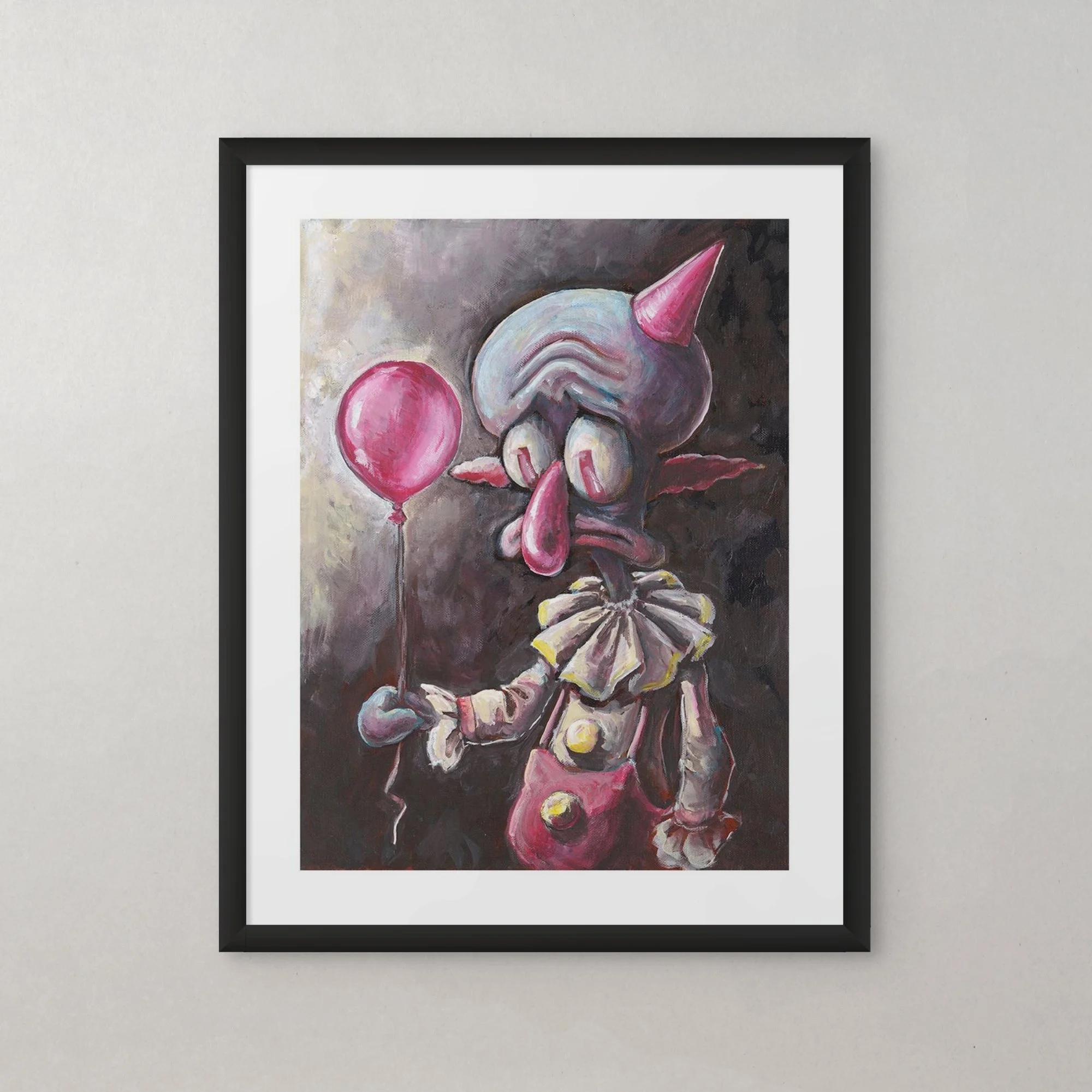 Sad Clown LIMITED EDITION Stretched Canvas Print — Art of Thalia Lemon