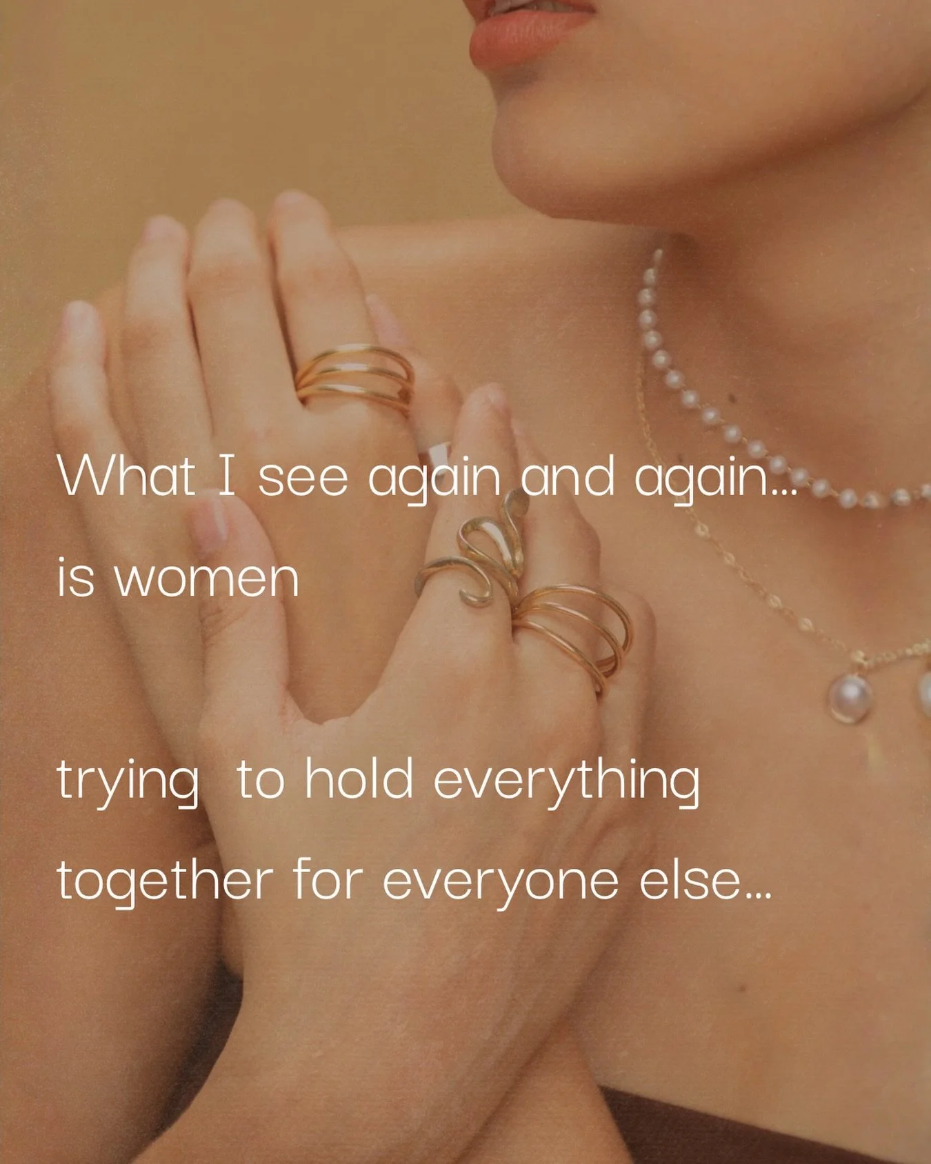 And slowly&hellip;

they forget 
how to hold themselves.

Not because they&rsquo;re weak.

But because they&rsquo;ve learned 
to be everything for everyone else.

To stay strong 
to keep going 
to keep quiet
to not fall apart.

But your body remember