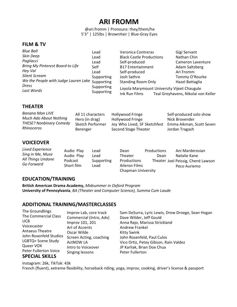 Ari's resume