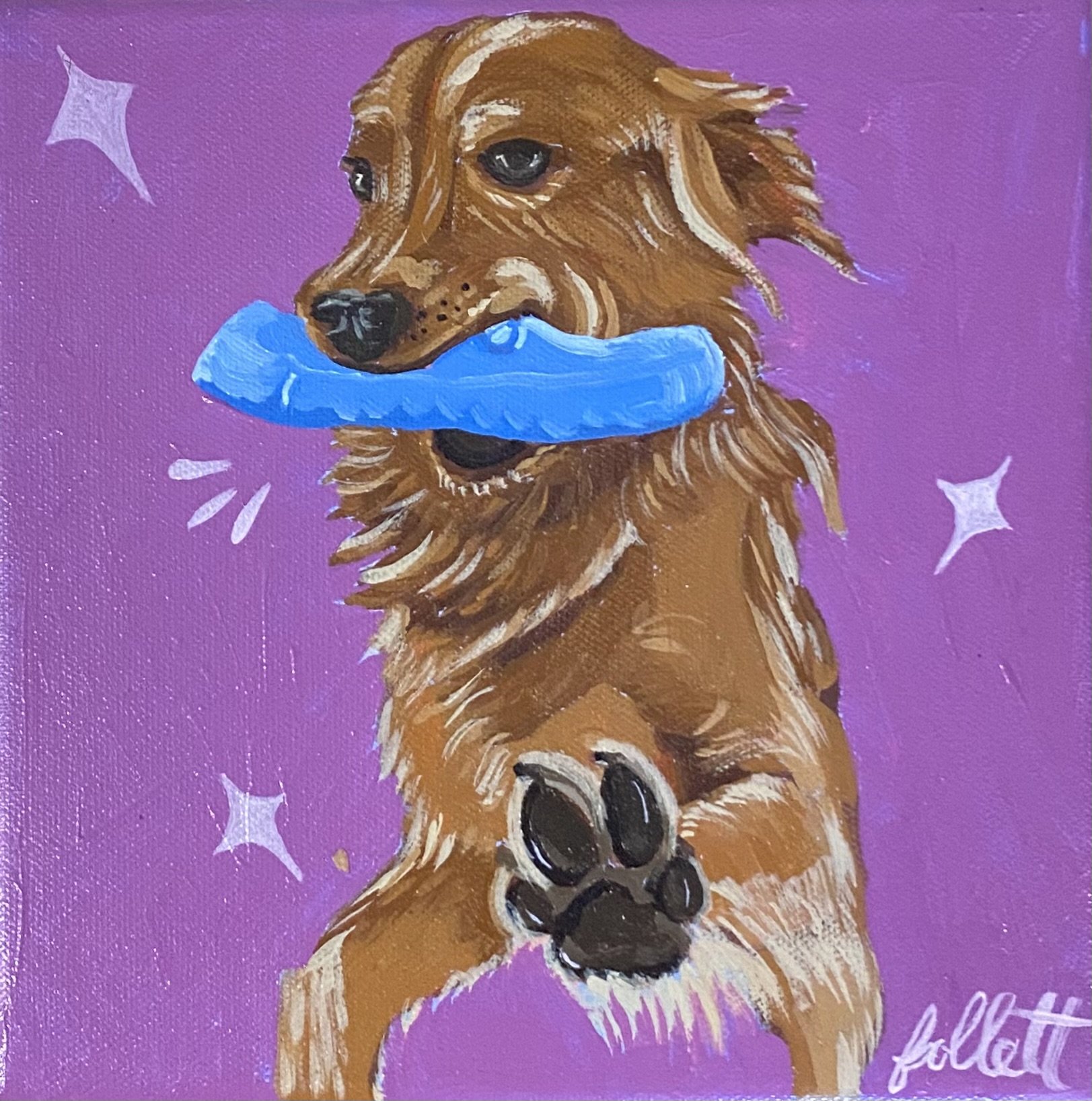 Custom Pet Portrait – 8x8 Medium Canvas