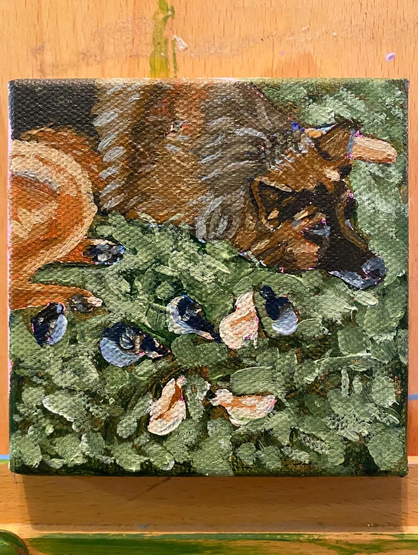 Custom Pet Portrait – 4x4 Mini Canvas