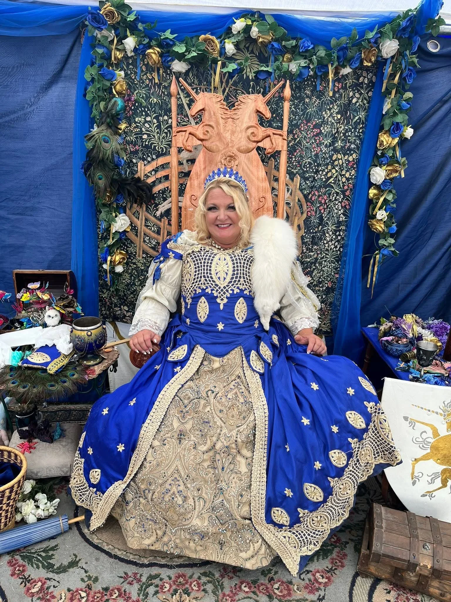 A custom throne built for the pacific northwest's Swedish Court