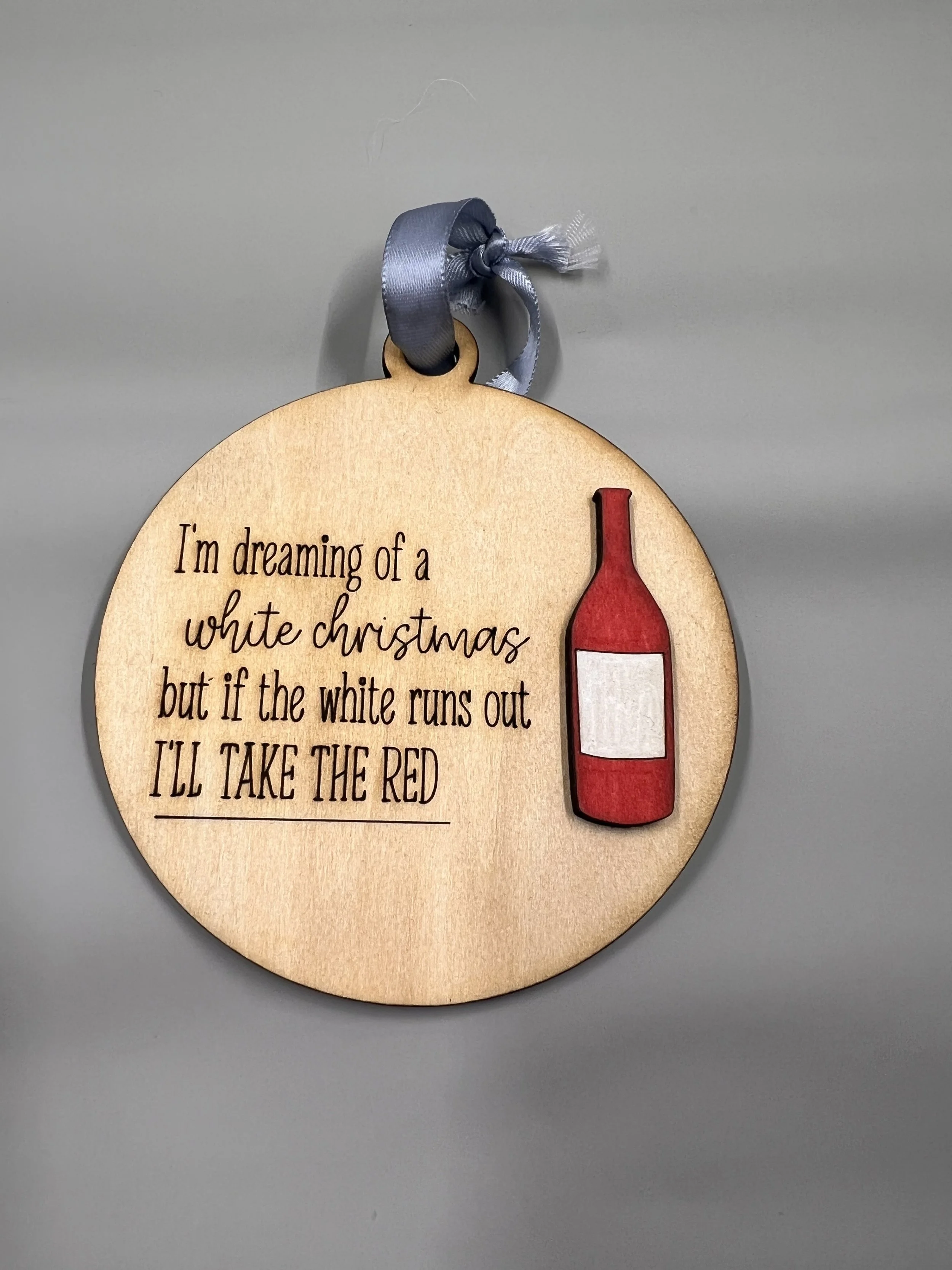 Laser Engraved Hand Painted Christmas Ornament