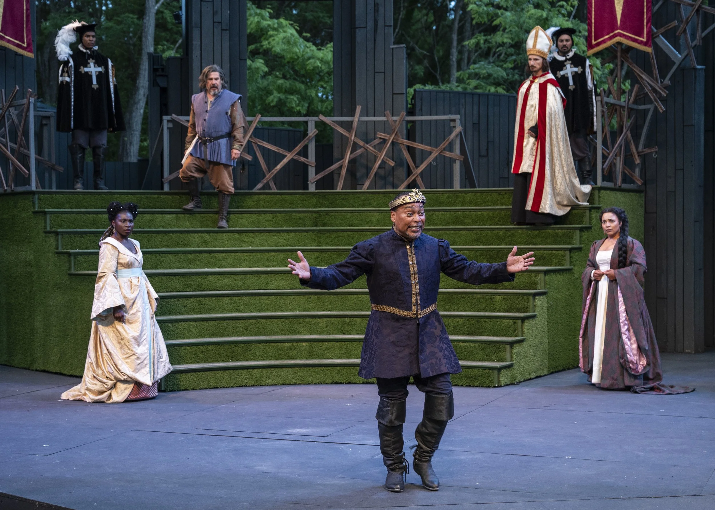 Gavin Lawrence and members of the cast of As You Like It