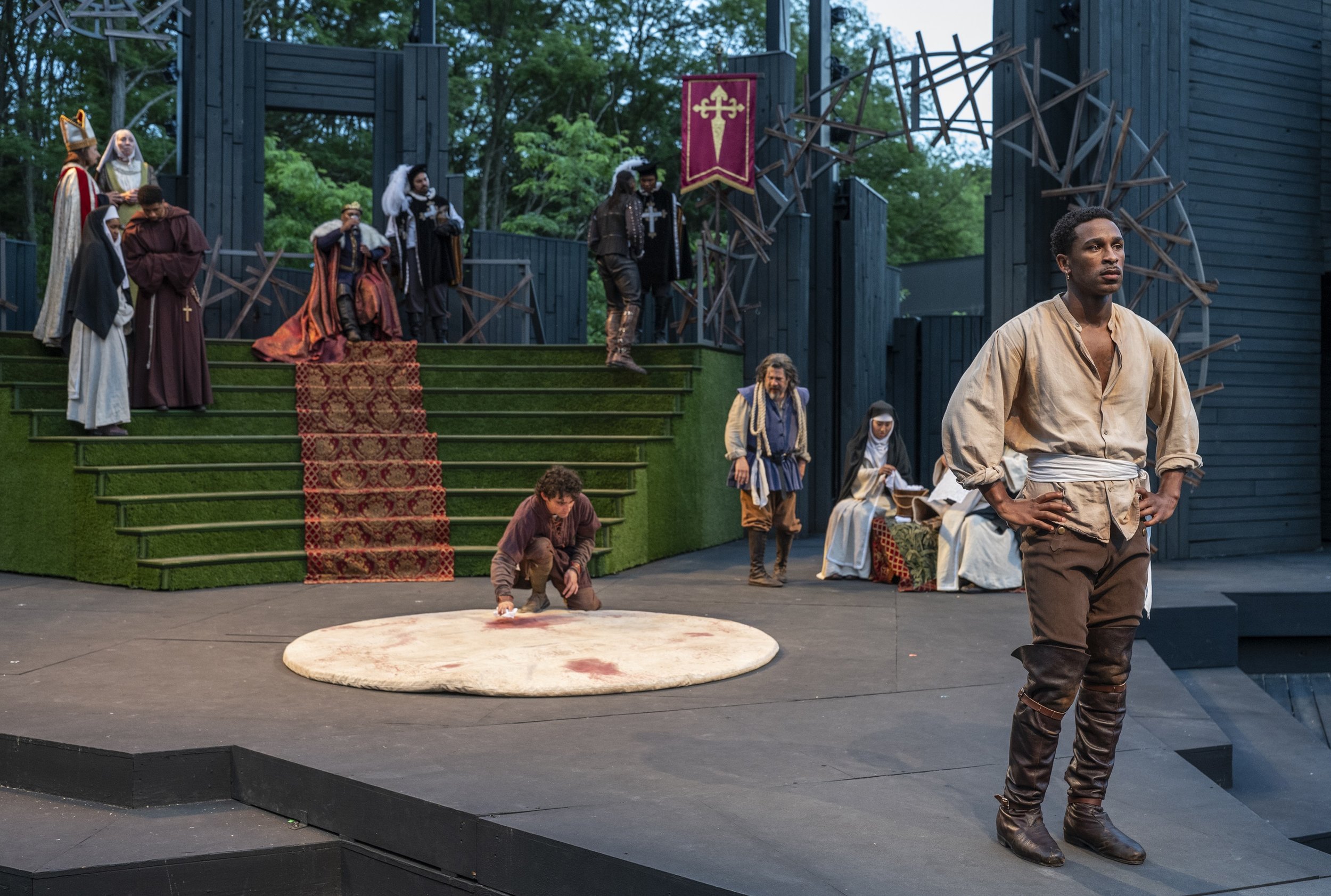 Derrick Moore and the cast of As You Like It
