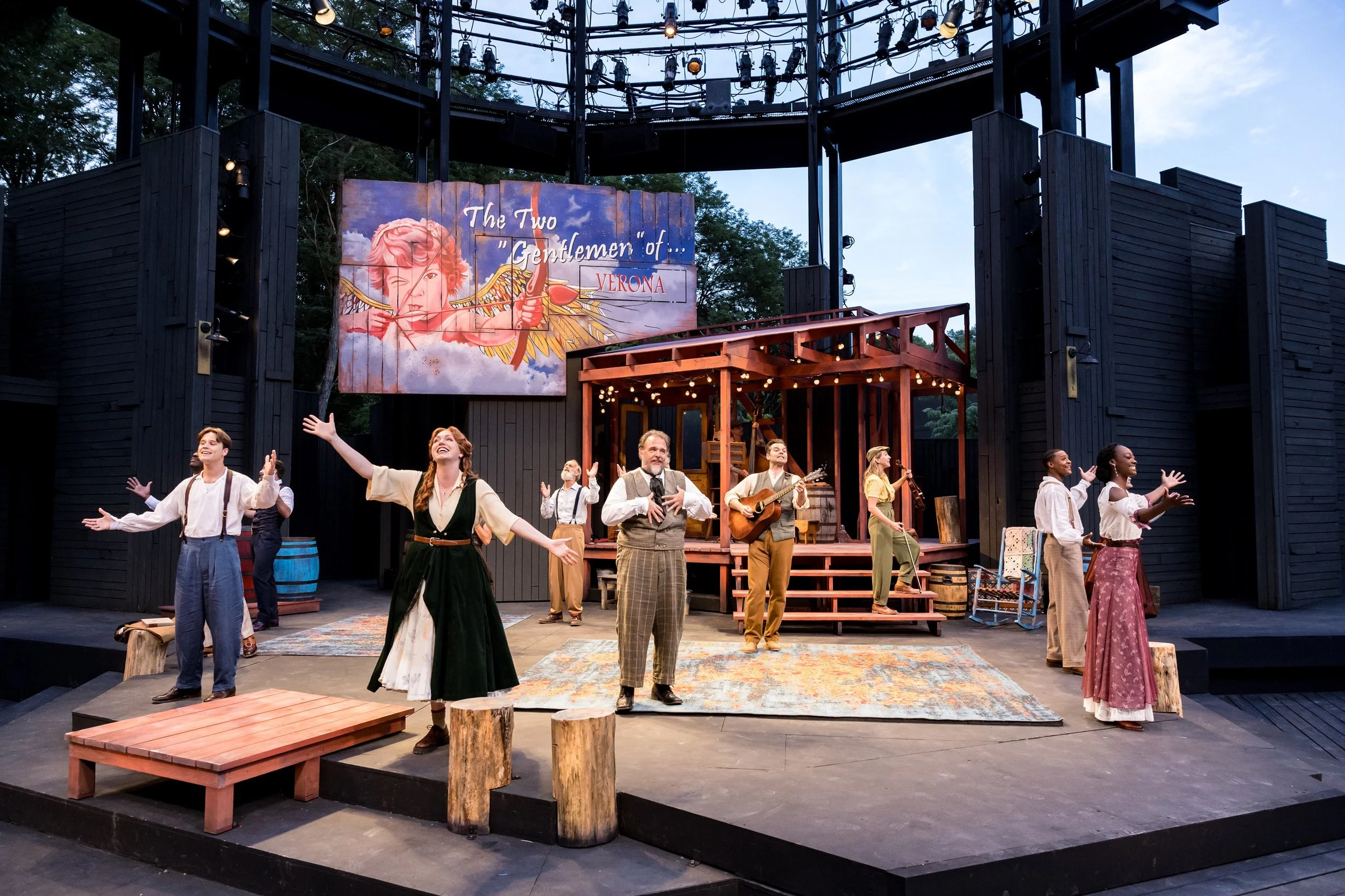 The cast of The Two Gentlemen of Verona