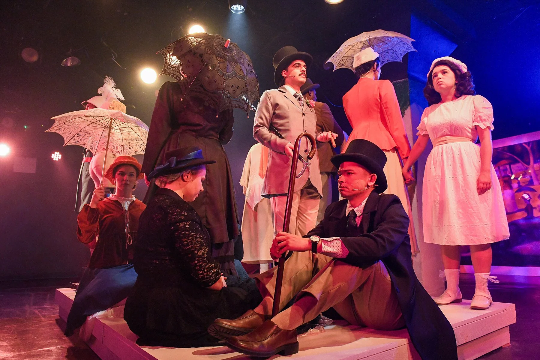 The cast of Sunday in the Park with George