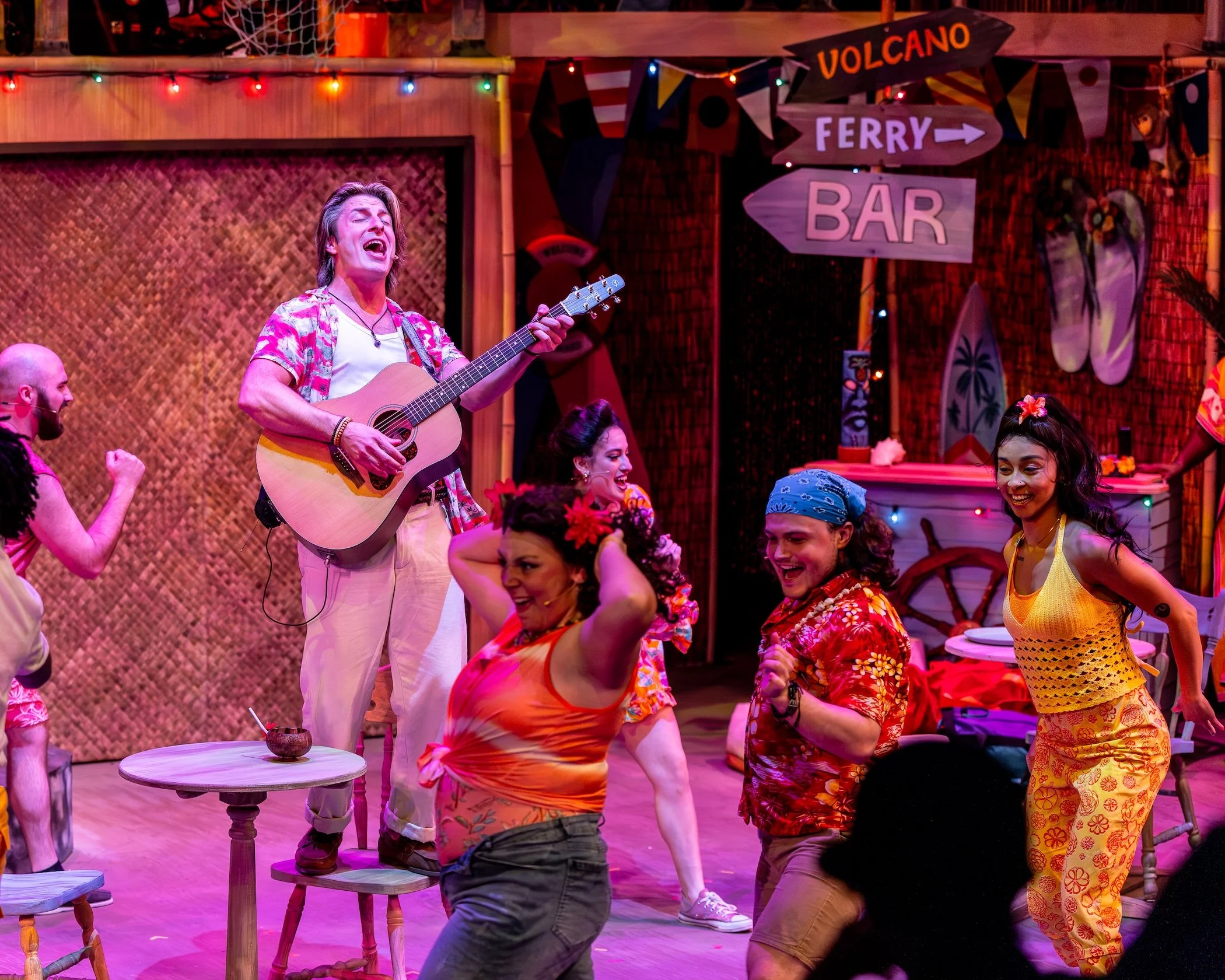 Brian Acker with members of the cast