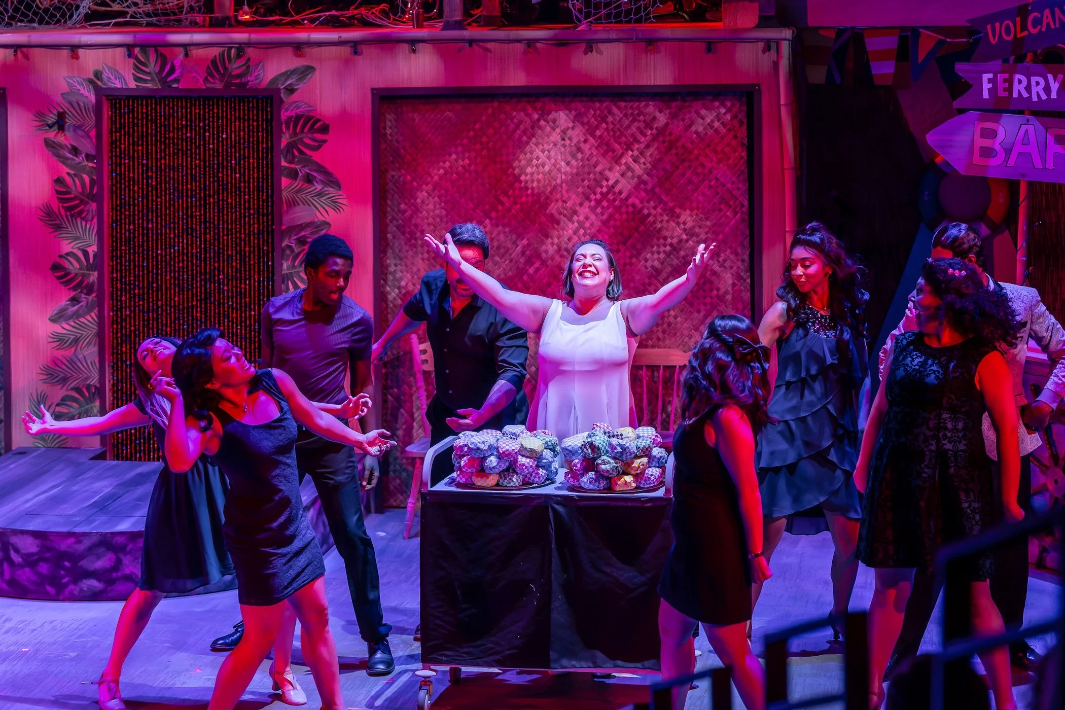 Khaki Pixley with members of the cast