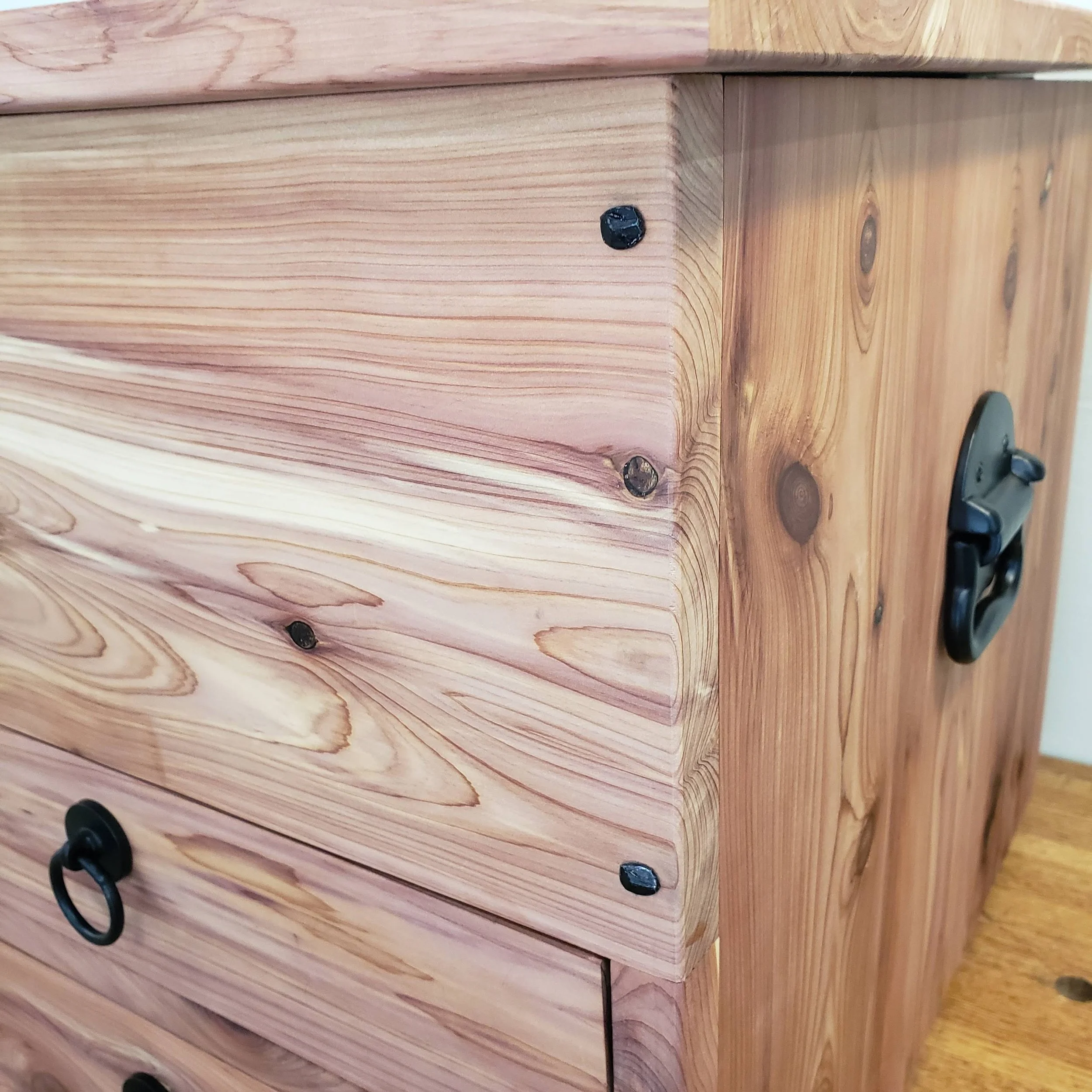 Hardware and wrought nail detail.