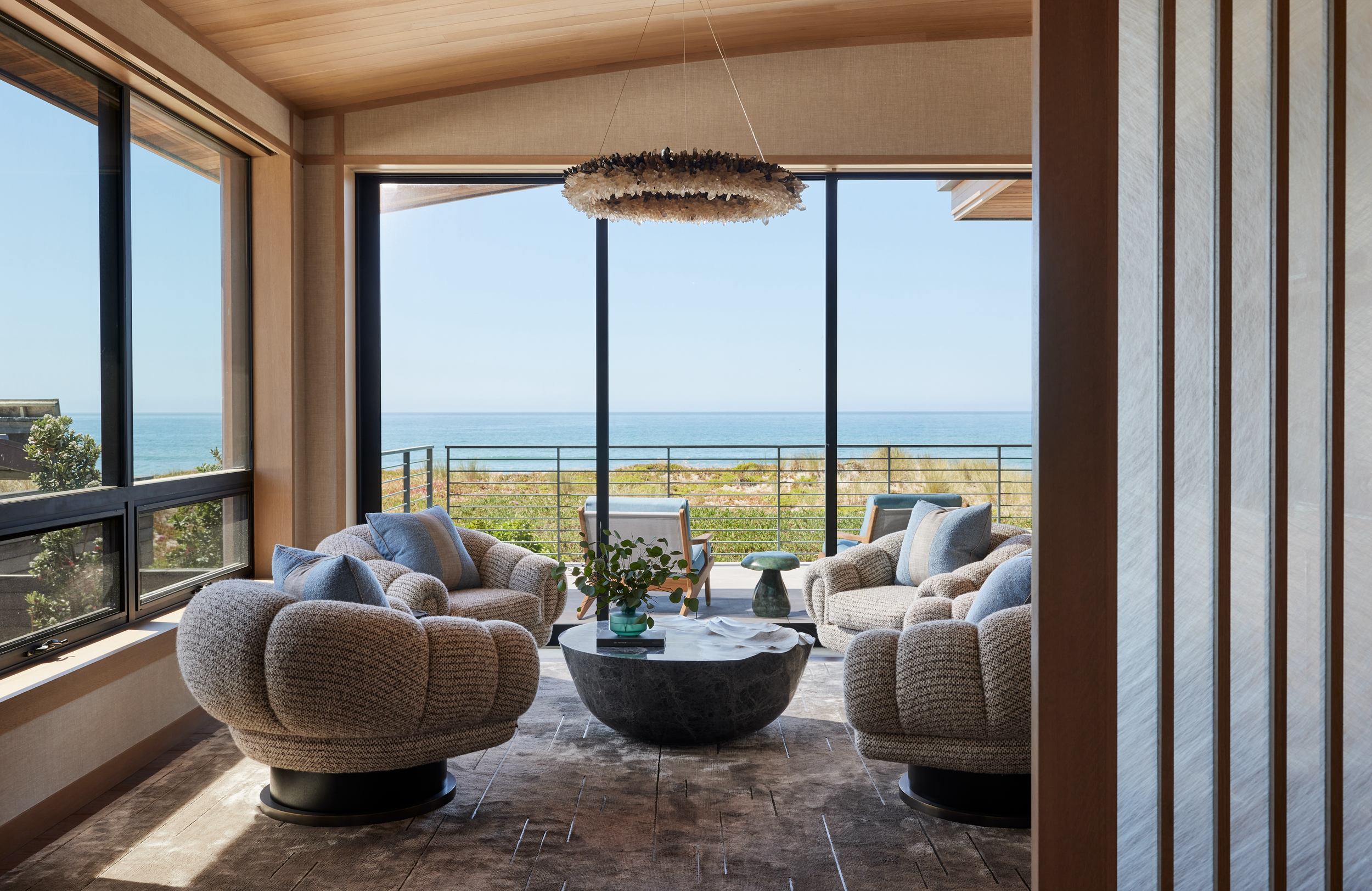 Marin luxury interior design sitting room