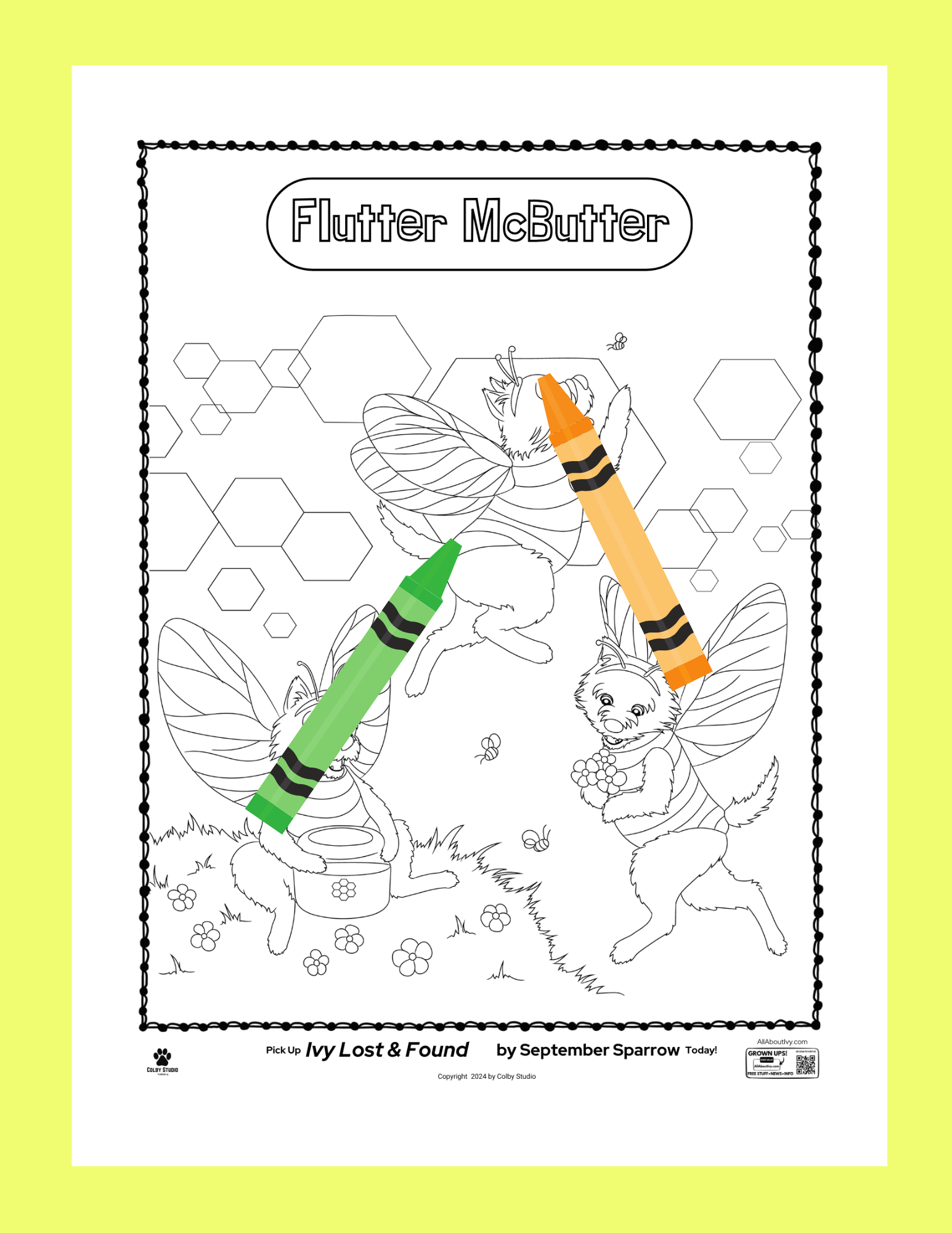 Flutter McButter Coloring Page