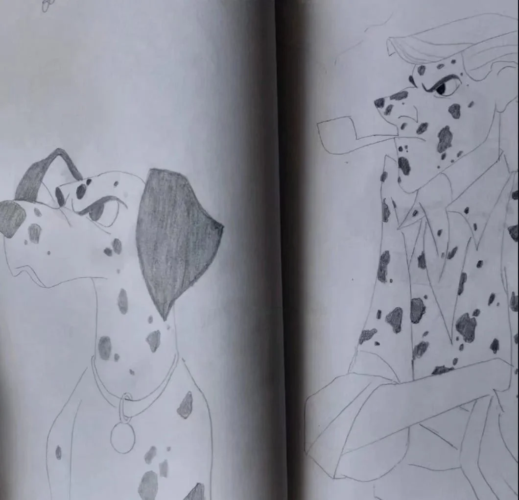 I have always wanted to work at Disney, the style years ago was insane. I love 101 Dalmatians, the dogs, the story, the style!!!!! Cruella!!!!!!!