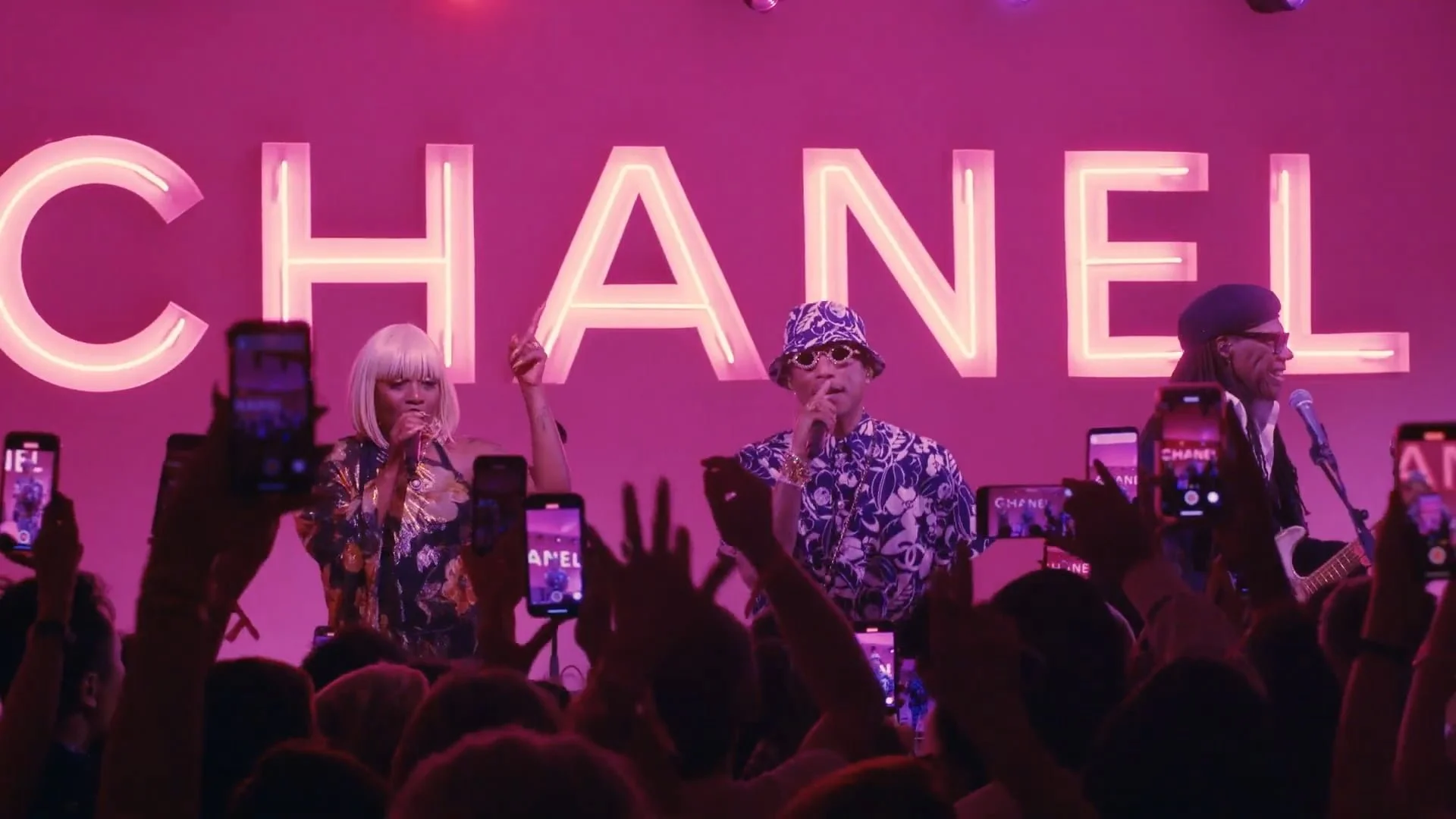   CHANEL   Pharrell Williams at Chanel Cruise Miami  