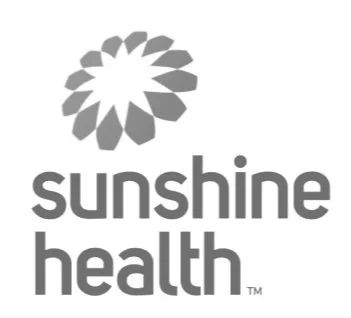 Sunshine Health logo with stylized sun graphic