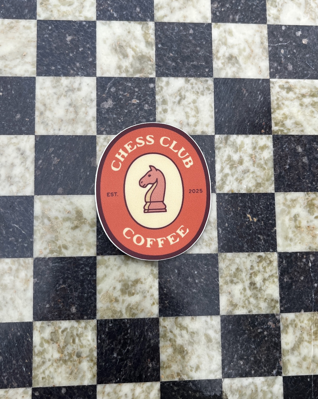 Chess Club Coffee Sticker