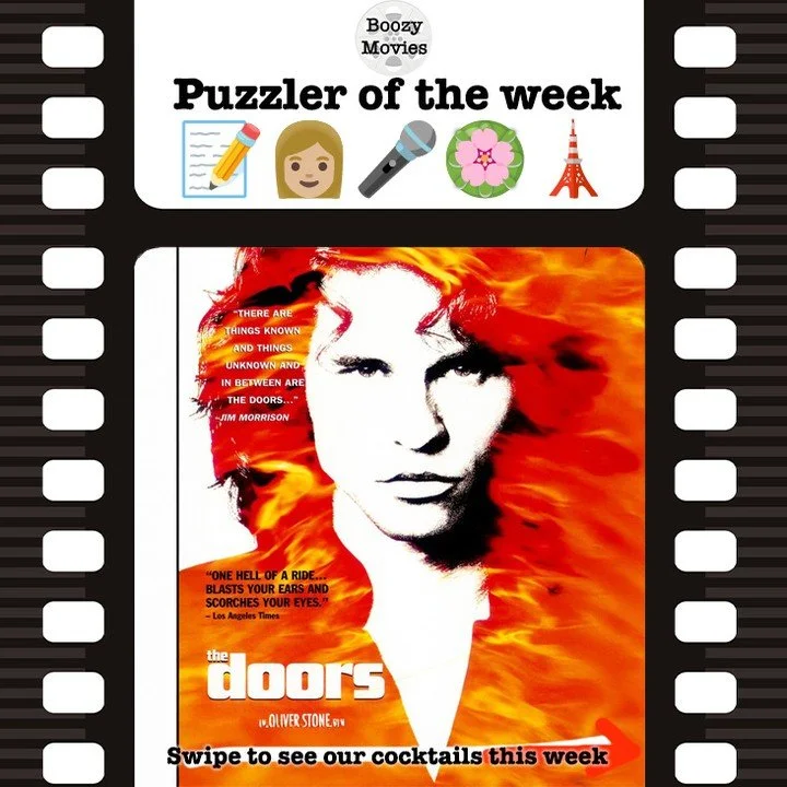 The Boozy Movie of the Week is The Doors!

This is the strangest life I've ever known. - Jim Morrison

#Cocktails #Movie #TheDoors