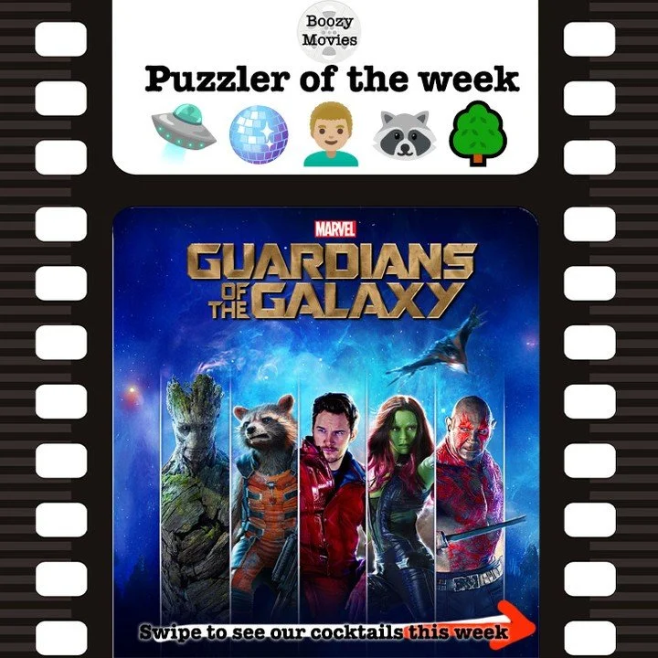 The Boozy Movie of the Week is Guardians of the Galaxy!

"Asleep for danger, awake for the money, as per frickin' usual" - Rocket Raccoon

#Cocktails #Movies #GuardiansOfTheGalaxy