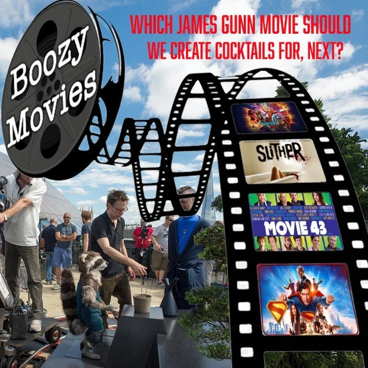 Which James Gunn movie should we create cocktails for, next? 

Did you know: Raiders of the Lost Ark is the movie that made James Gunn want to be a director. 

#Cocktails #Movies #JamesGunn