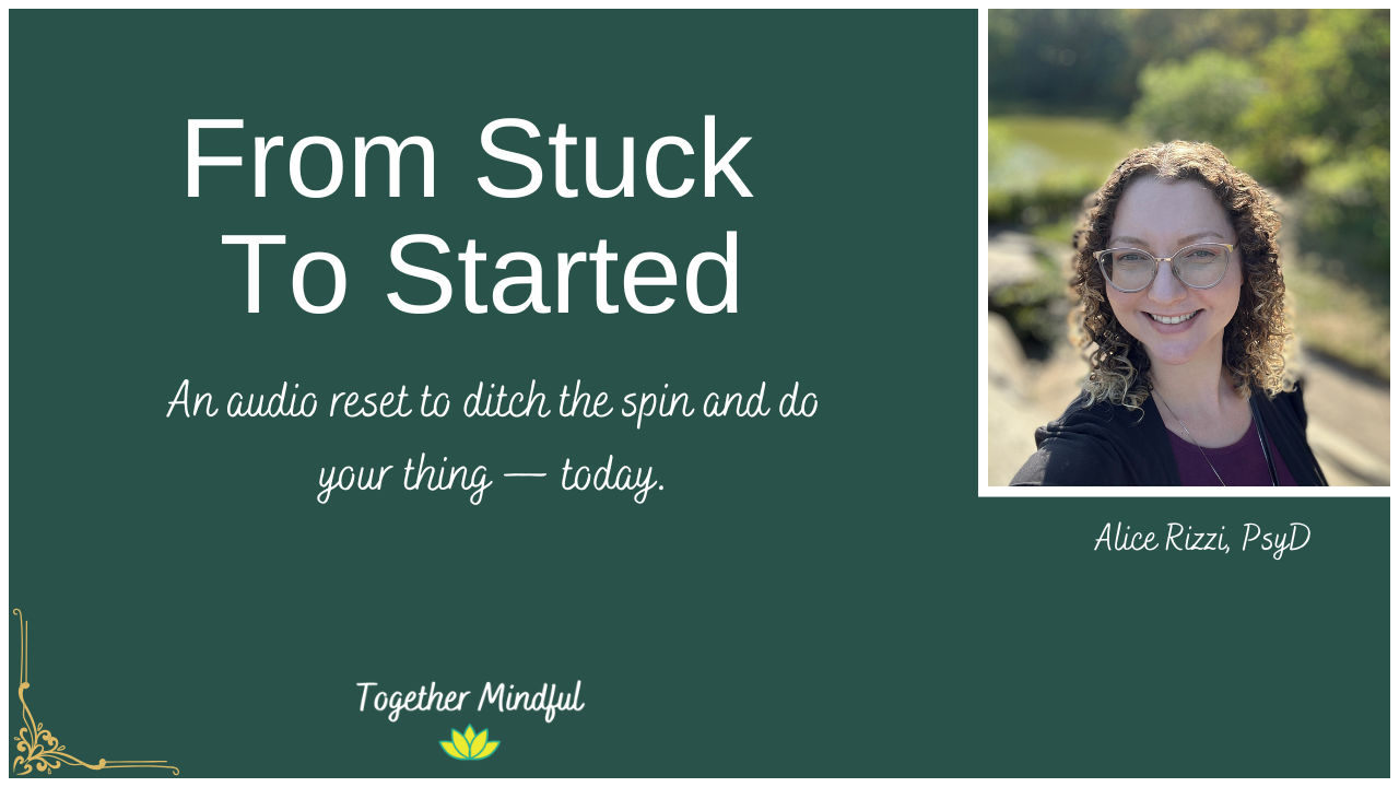 Green banner with program name and photo of Alice Rizzi outdoors