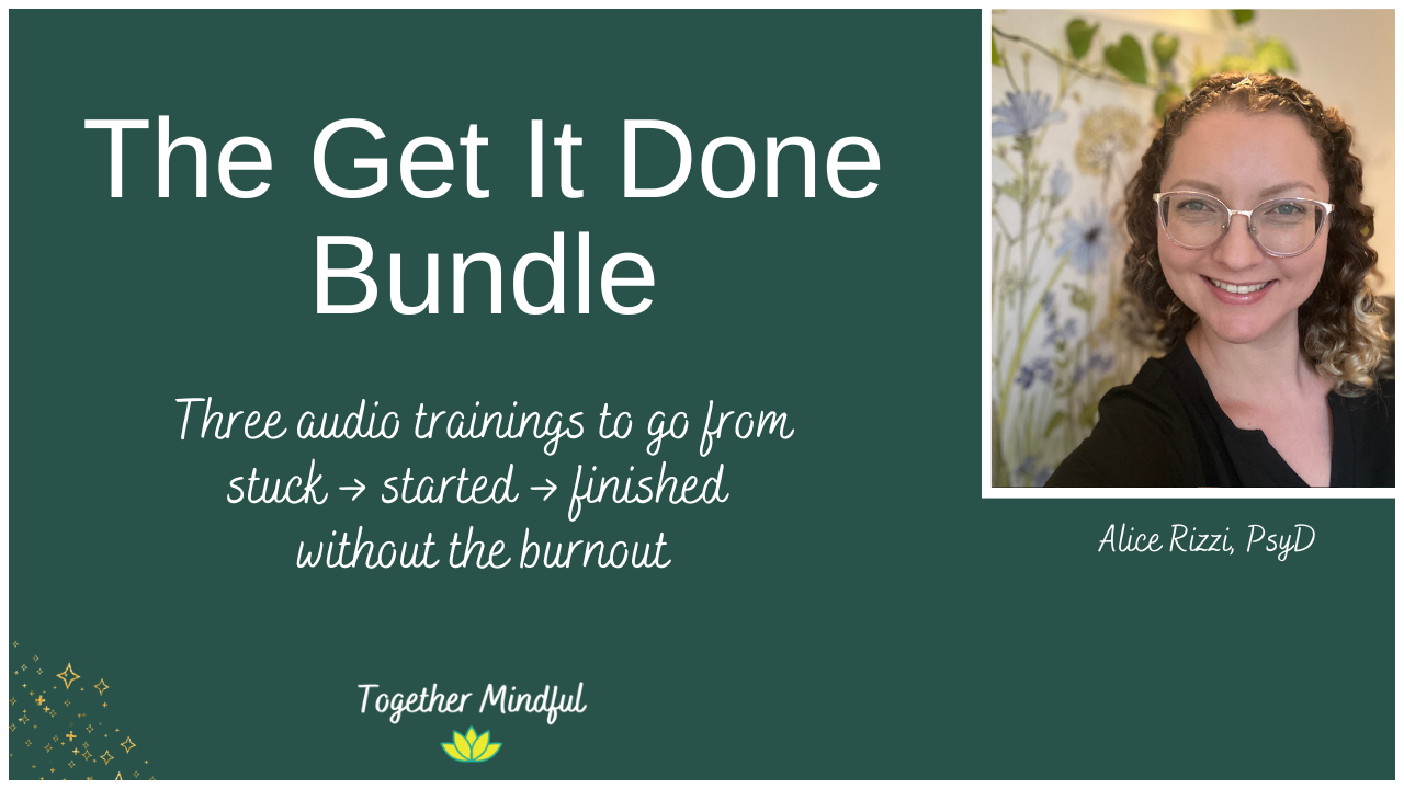 The Get It Done Bundle Banner - Alice Rizzi on green background